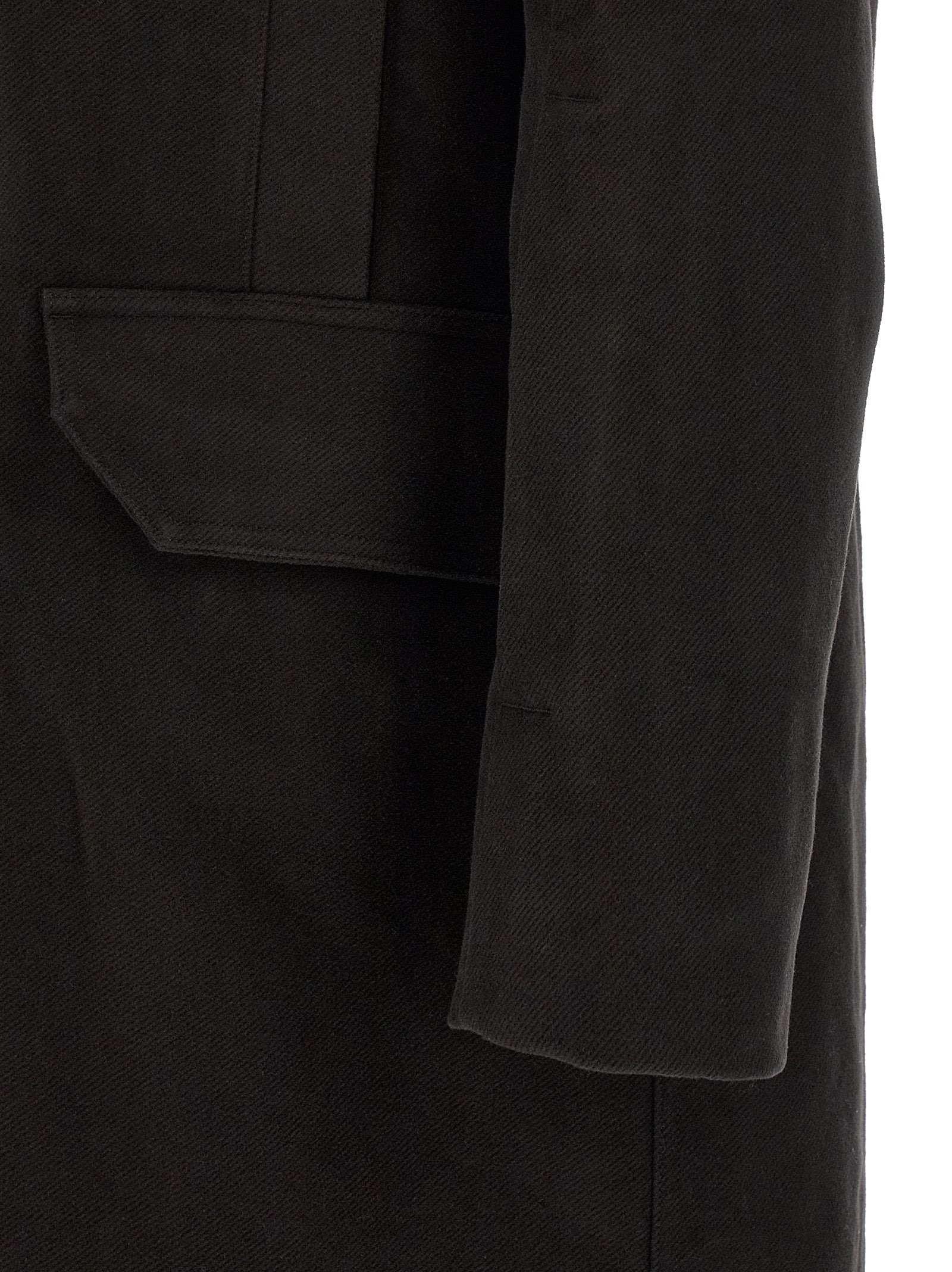 Rick Owens Schwarzer Parka aus Baumwolle