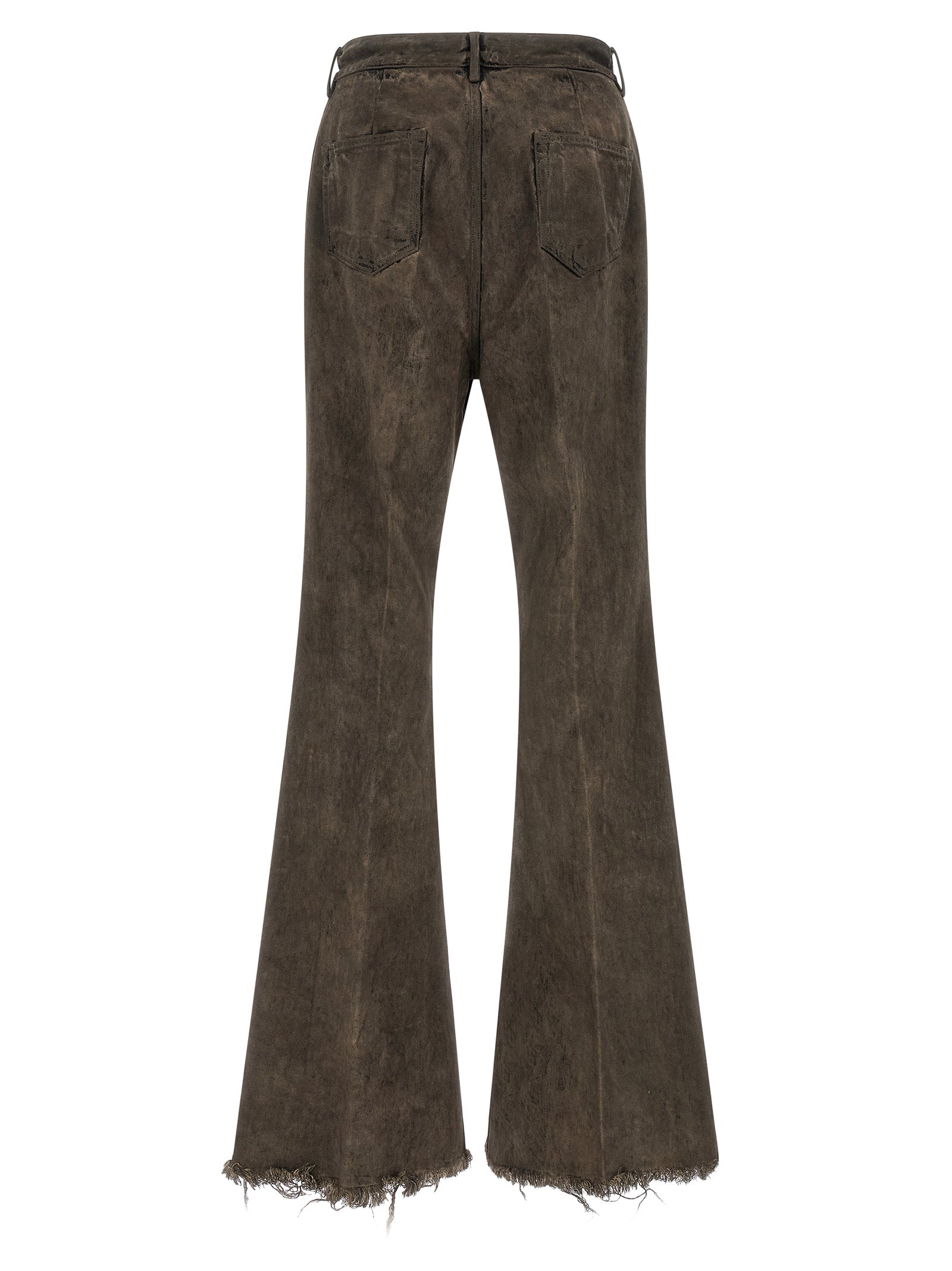 Rick Owens Graue Bootcut-Jeans aus Baumwolle