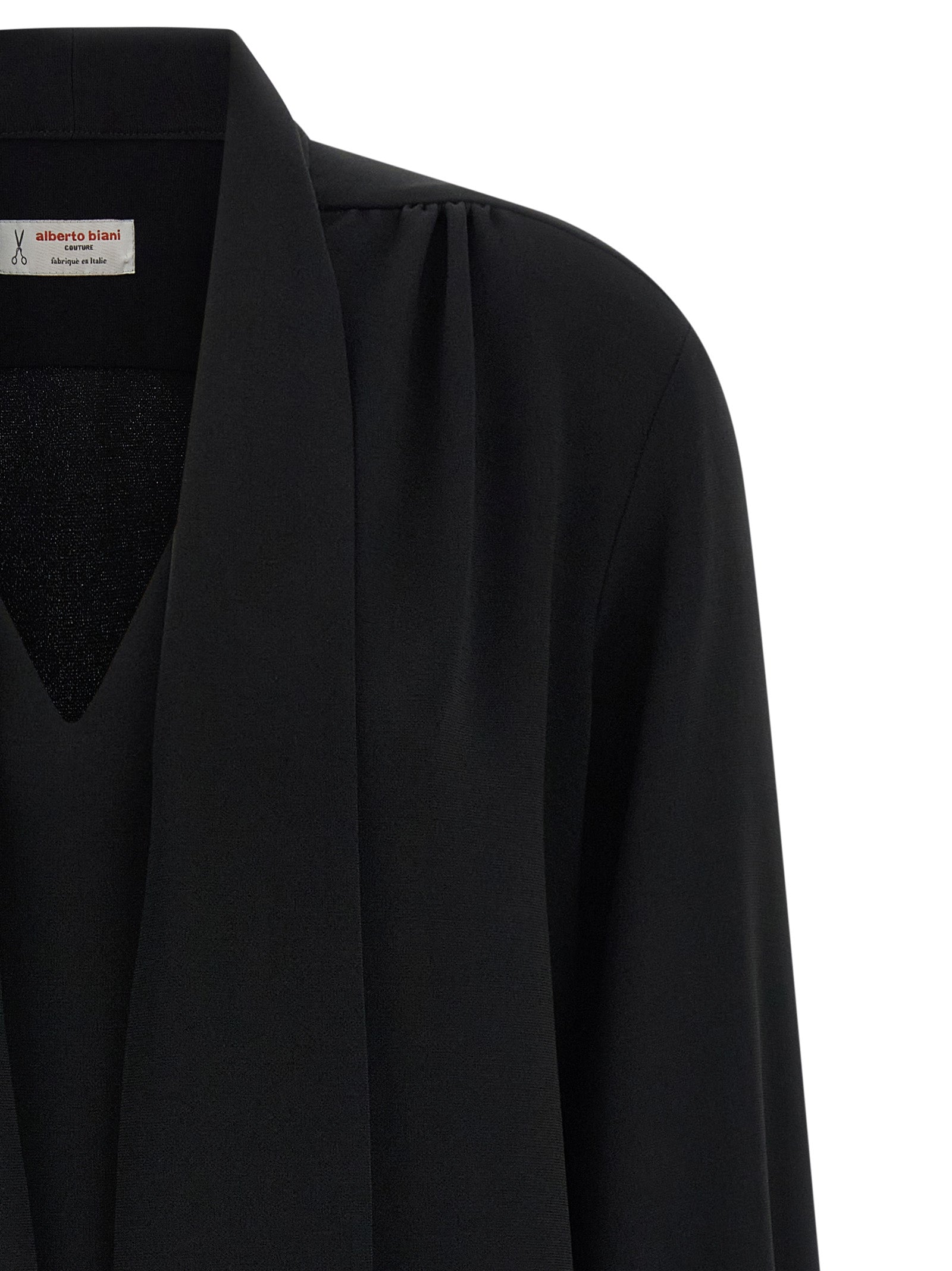 Alberto Biani Schwarze Triacetat-Bluse