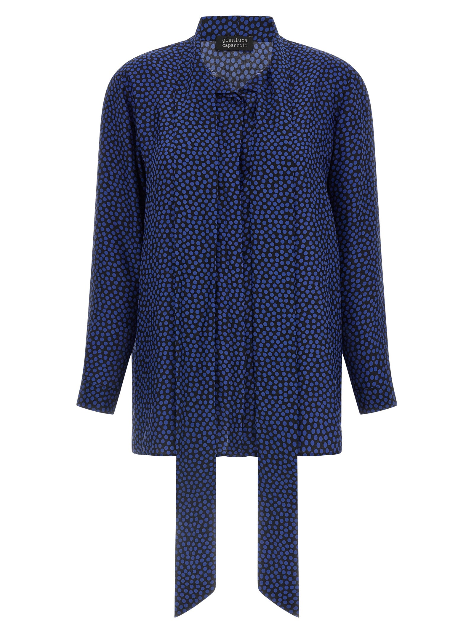 Gianluca Capannolo Blaue Seidenbluse