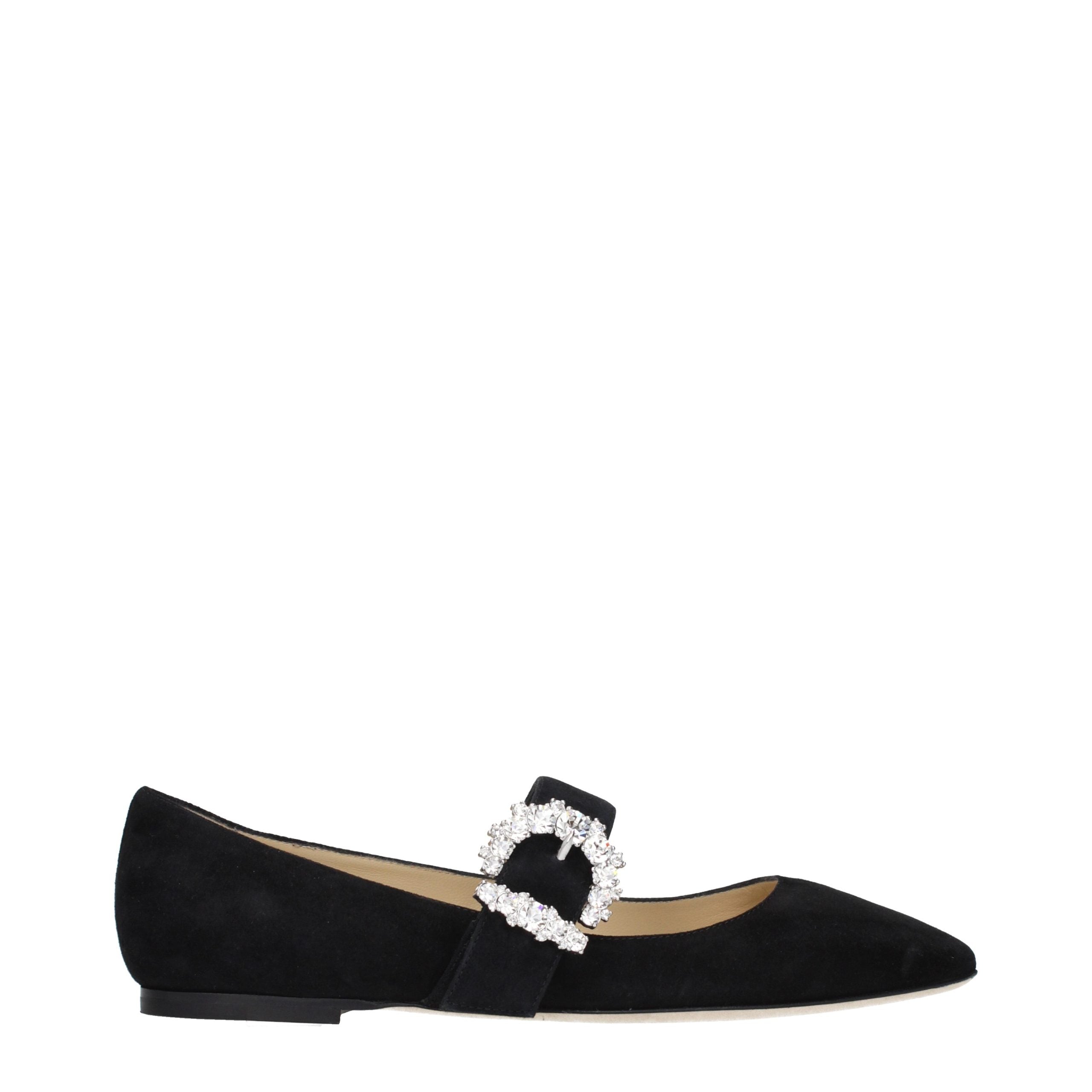 Jimmy Choo Schwarze Ballerinas aus Leder