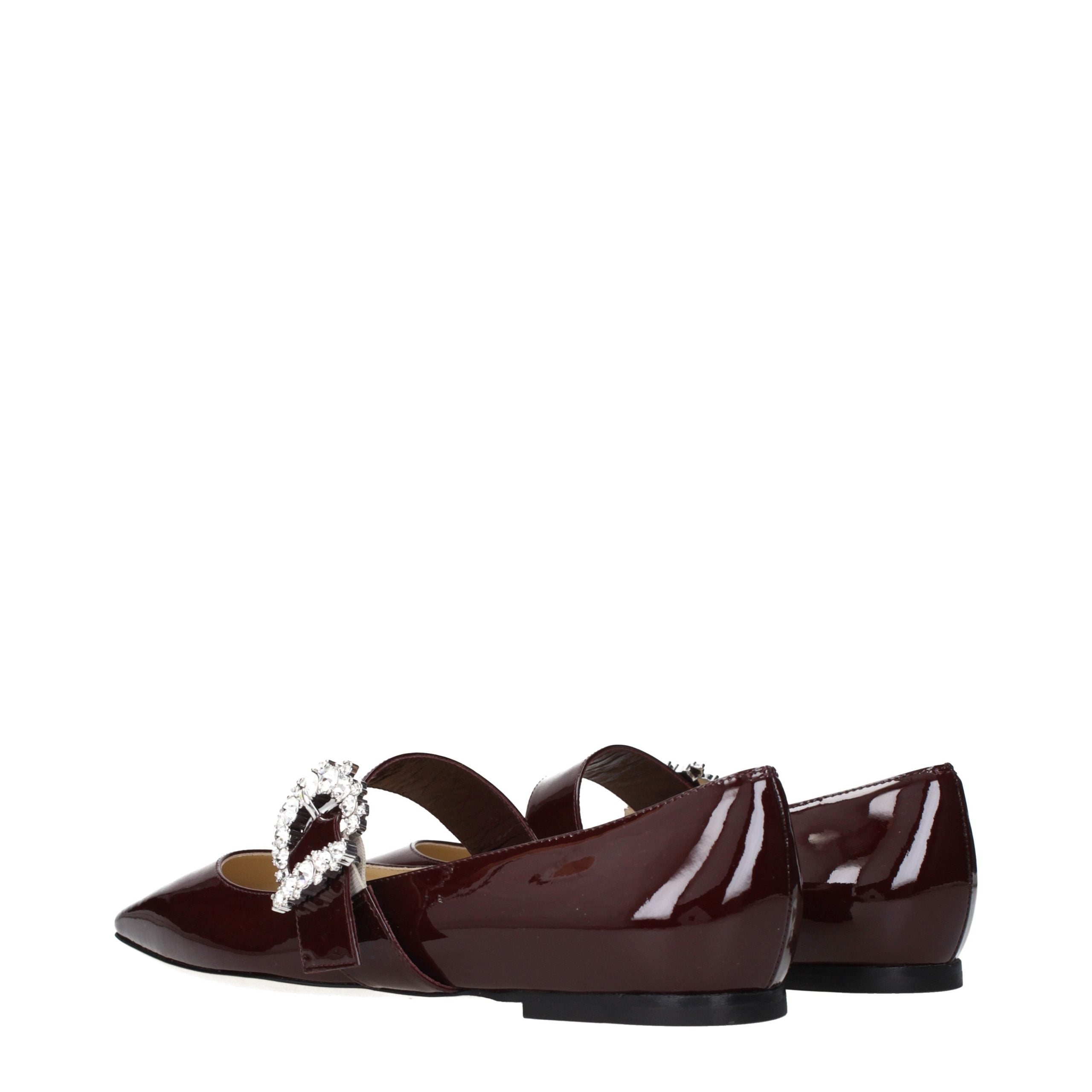 Jimmy Choo Rote Ballerinas aus Leder