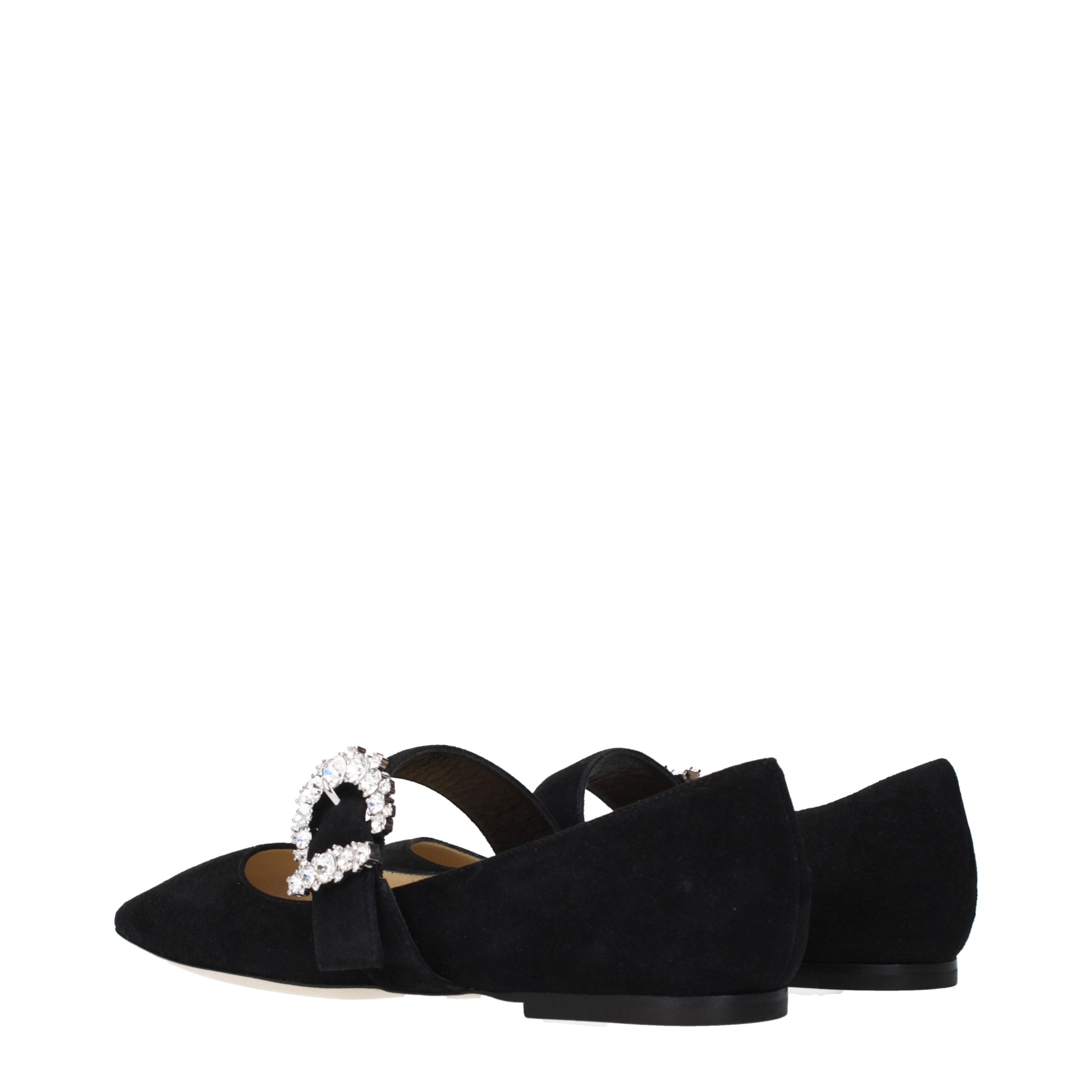 Jimmy Choo Schwarze Ballerinas aus Leder