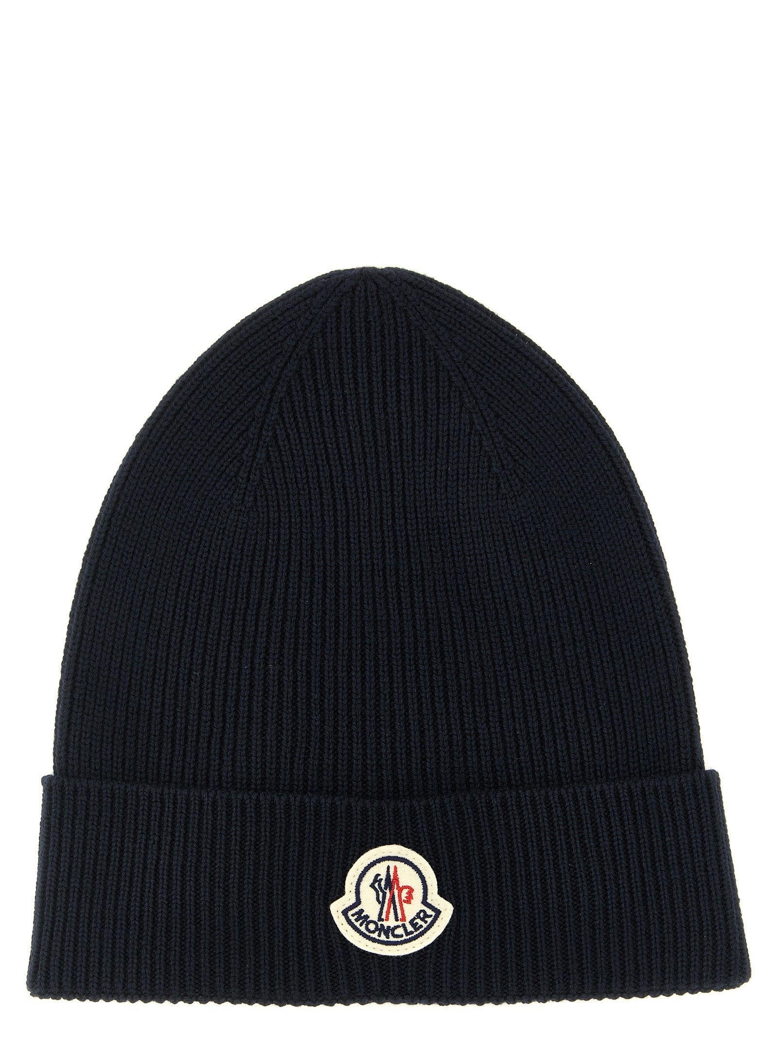 Moncler Mütze aus blauer Schurwolle