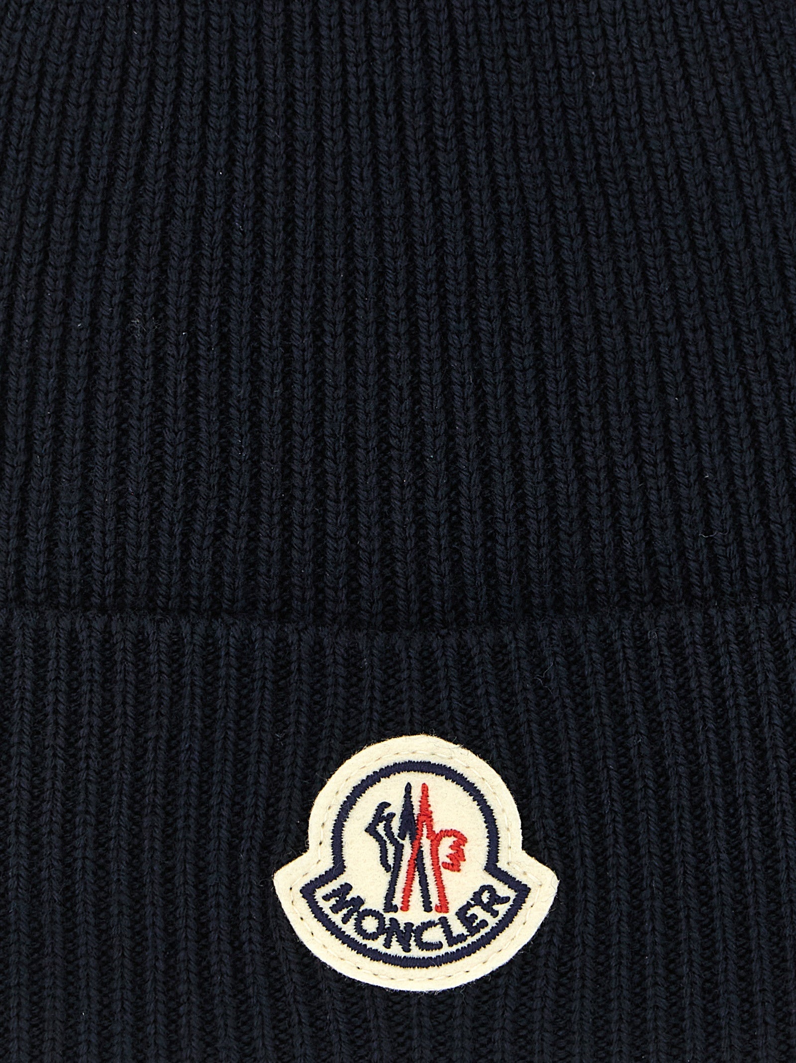 Moncler Mütze aus blauer Schurwolle
