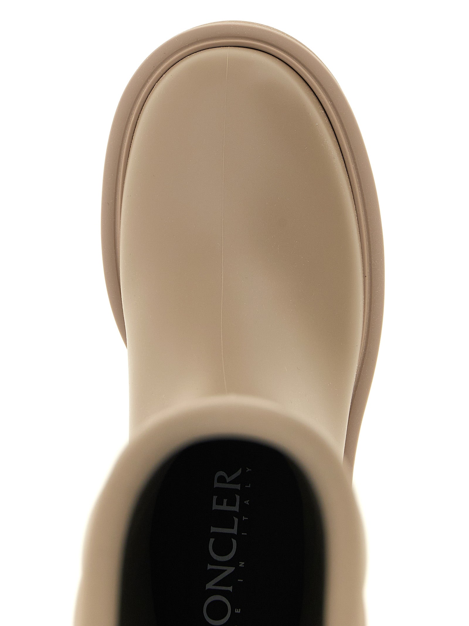 Moncler Beige PVC Over The Knee Stiefel