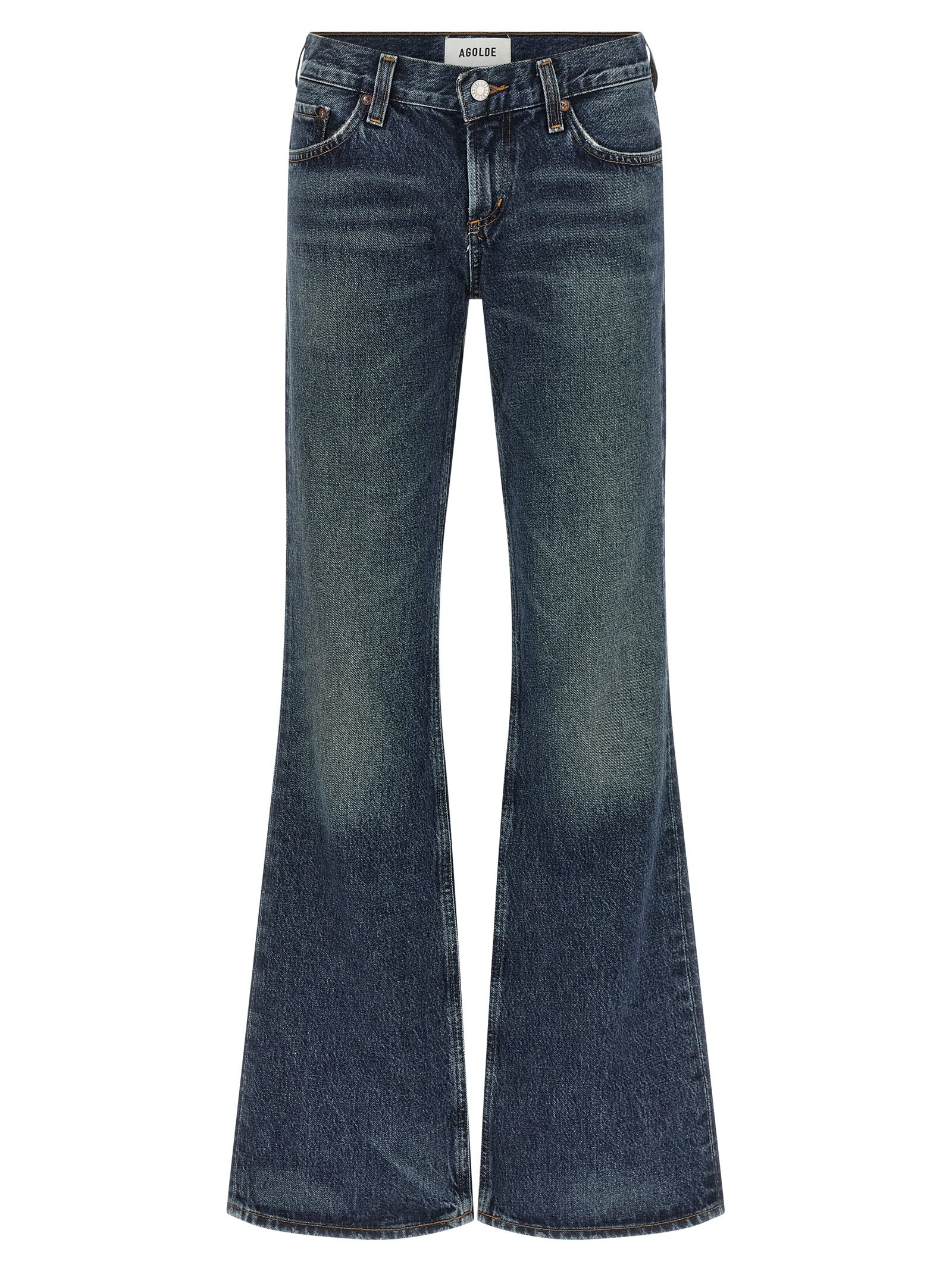Agolde Blaue Bootcut-Jeans aus Baumwolle