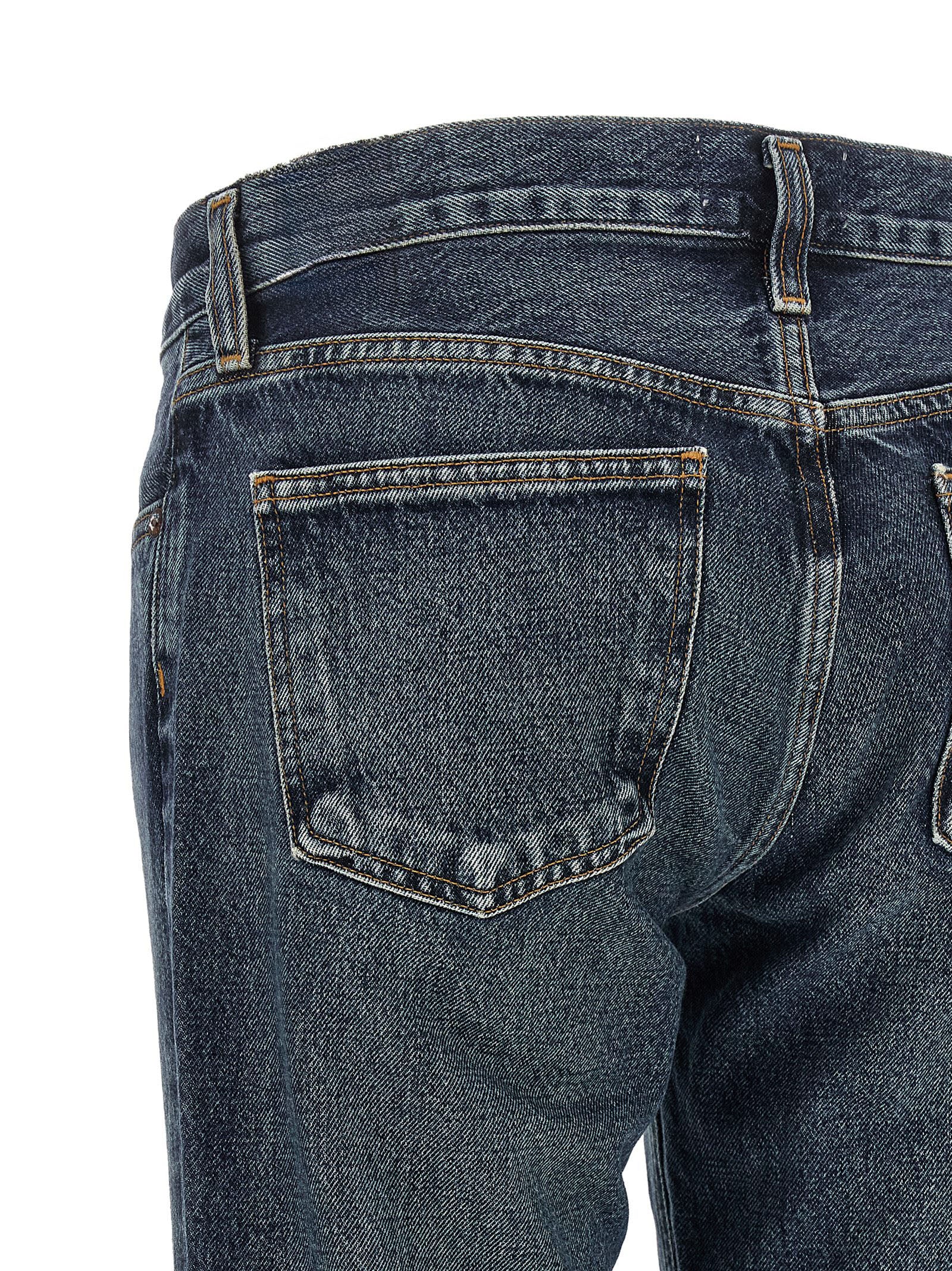 Agolde Blaue Bootcut-Jeans aus Baumwolle