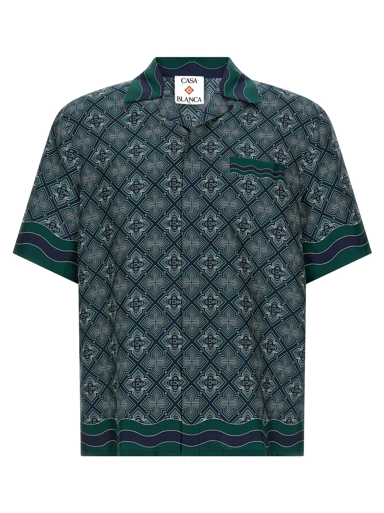 Casablanca Zweifarbige Seidenbluse