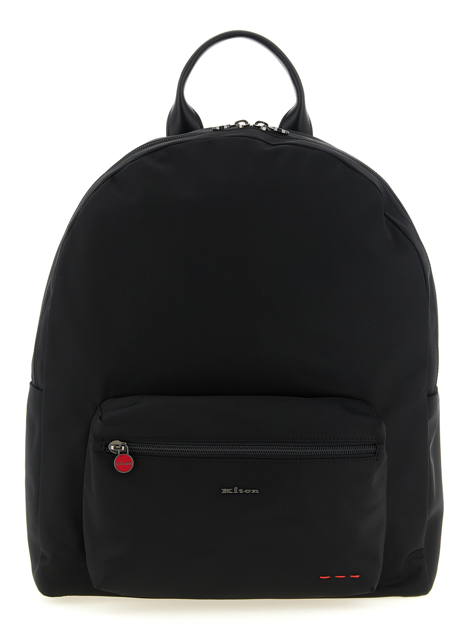 Kiton Schwarzer Polyamid-Rucksack