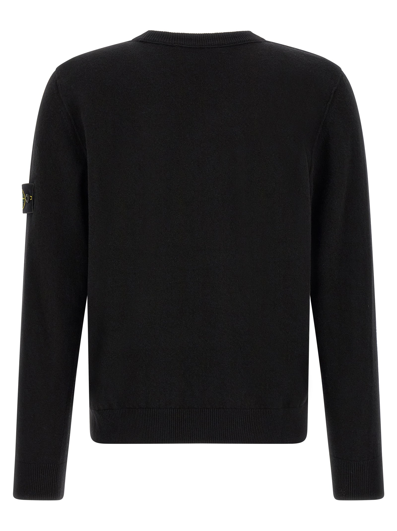 Stone Island Schwarzer Cardigan aus Schurwolle