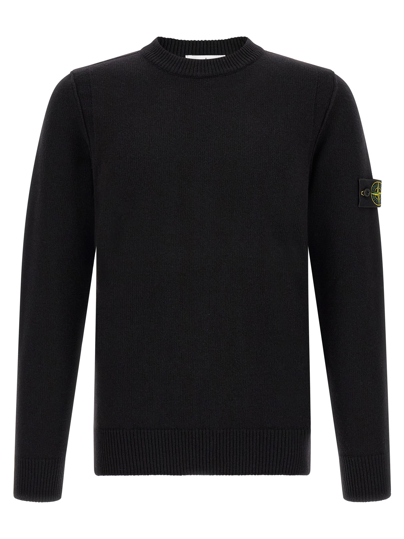 Stone Island Schwarzer Cardigan aus Schurwolle
