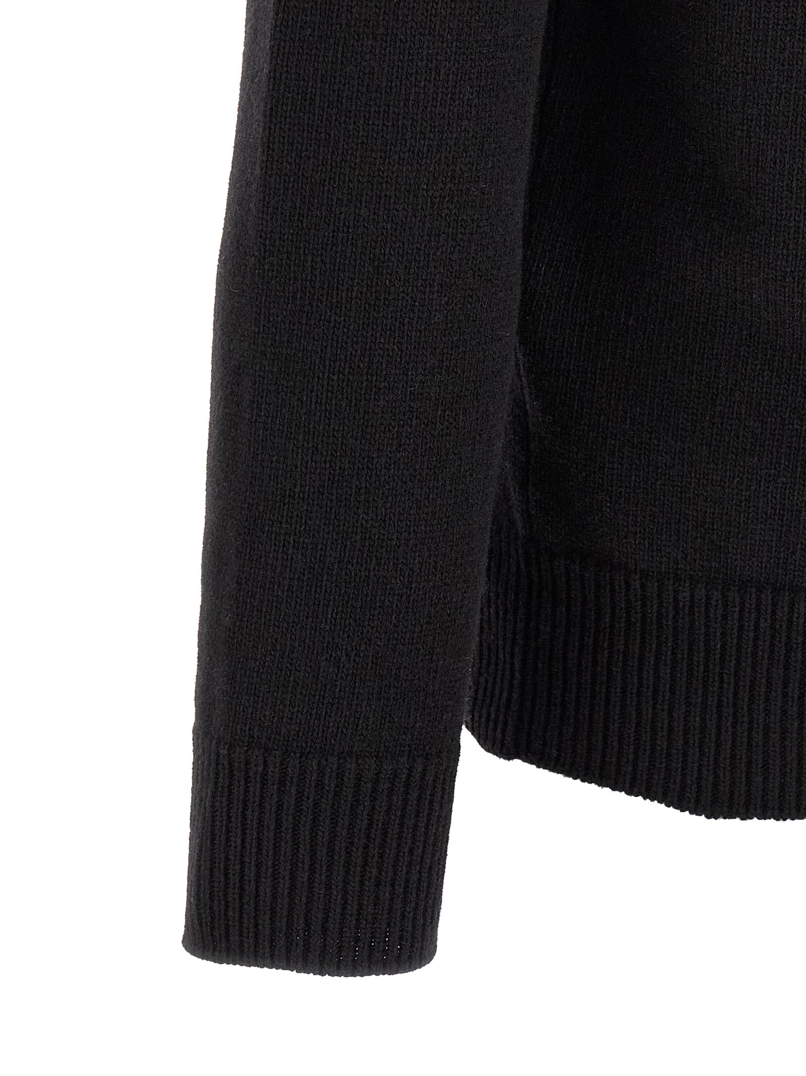 Stone Island Schwarzer Cardigan aus Schurwolle