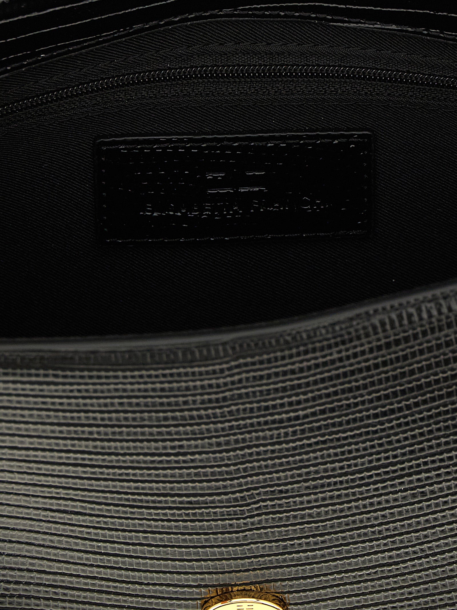 Elisabetta Franchi Schwarze Clutch aus Polyester