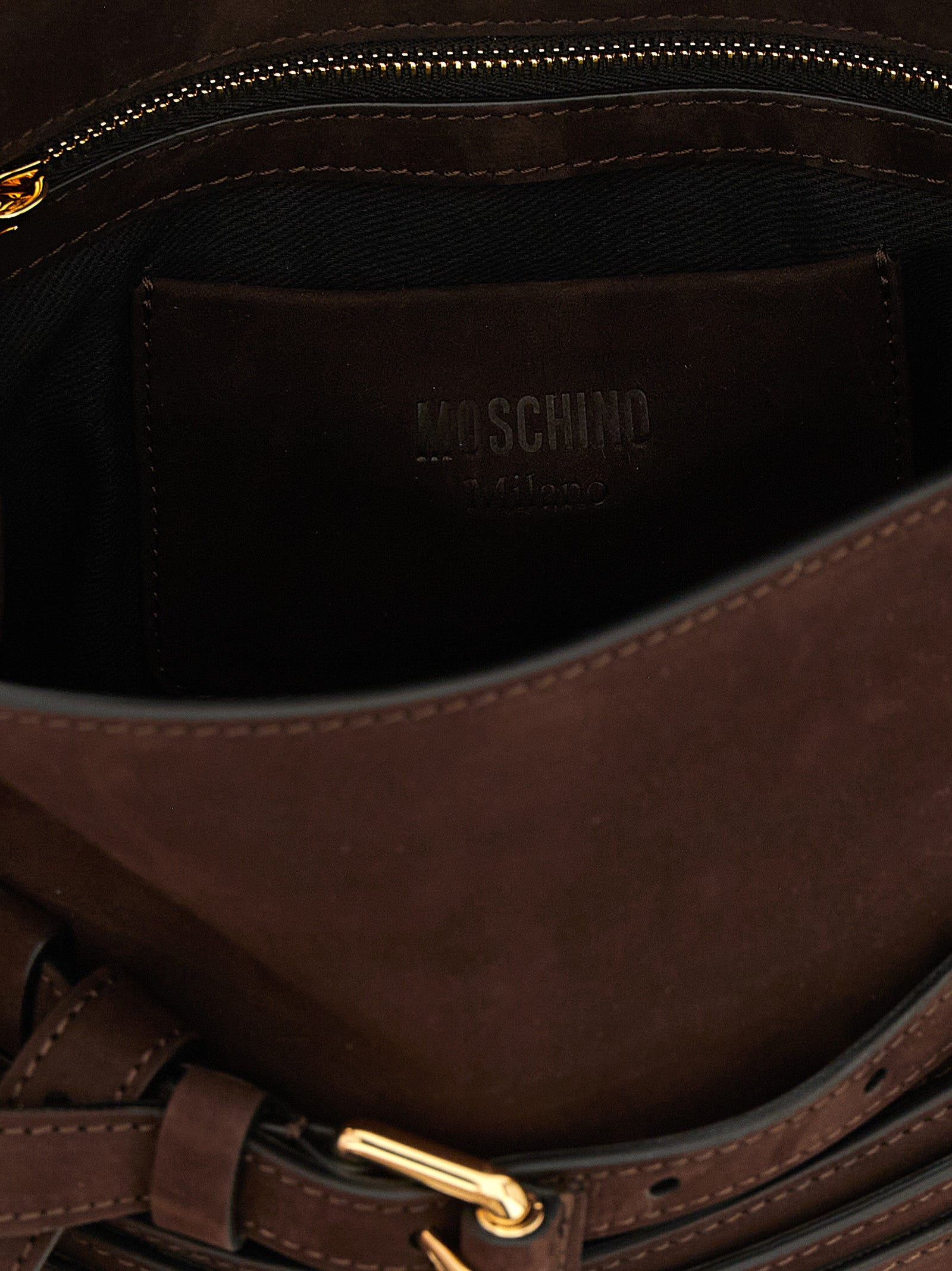 Moschino Braune Kalbsleder-Handtasche