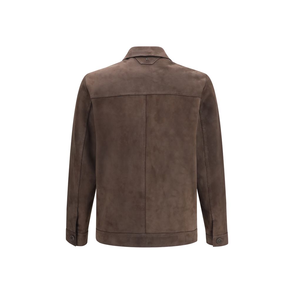 Salvatore Santoro Braune Lederjacke