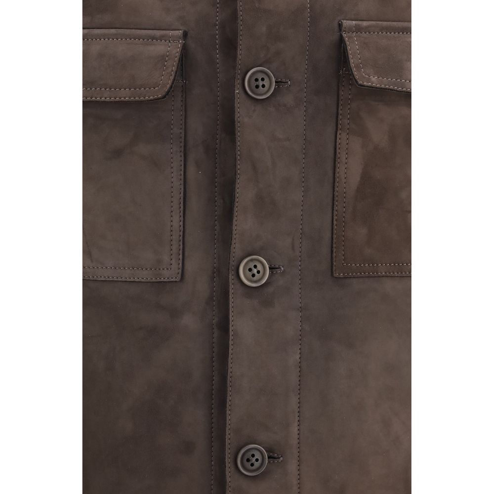 Salvatore Santoro Braune Lederjacke