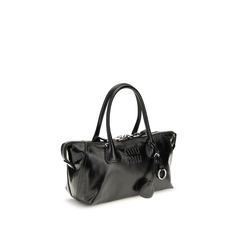 Miu Miu Schwarze Kalbsleder Bos Taurus Handtasche