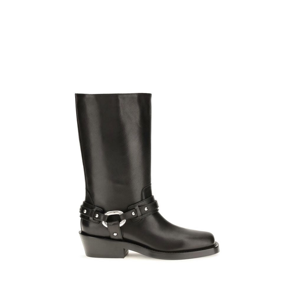 Rabanne Schwarze Bos Taurus Kalbsleder-Stiefel