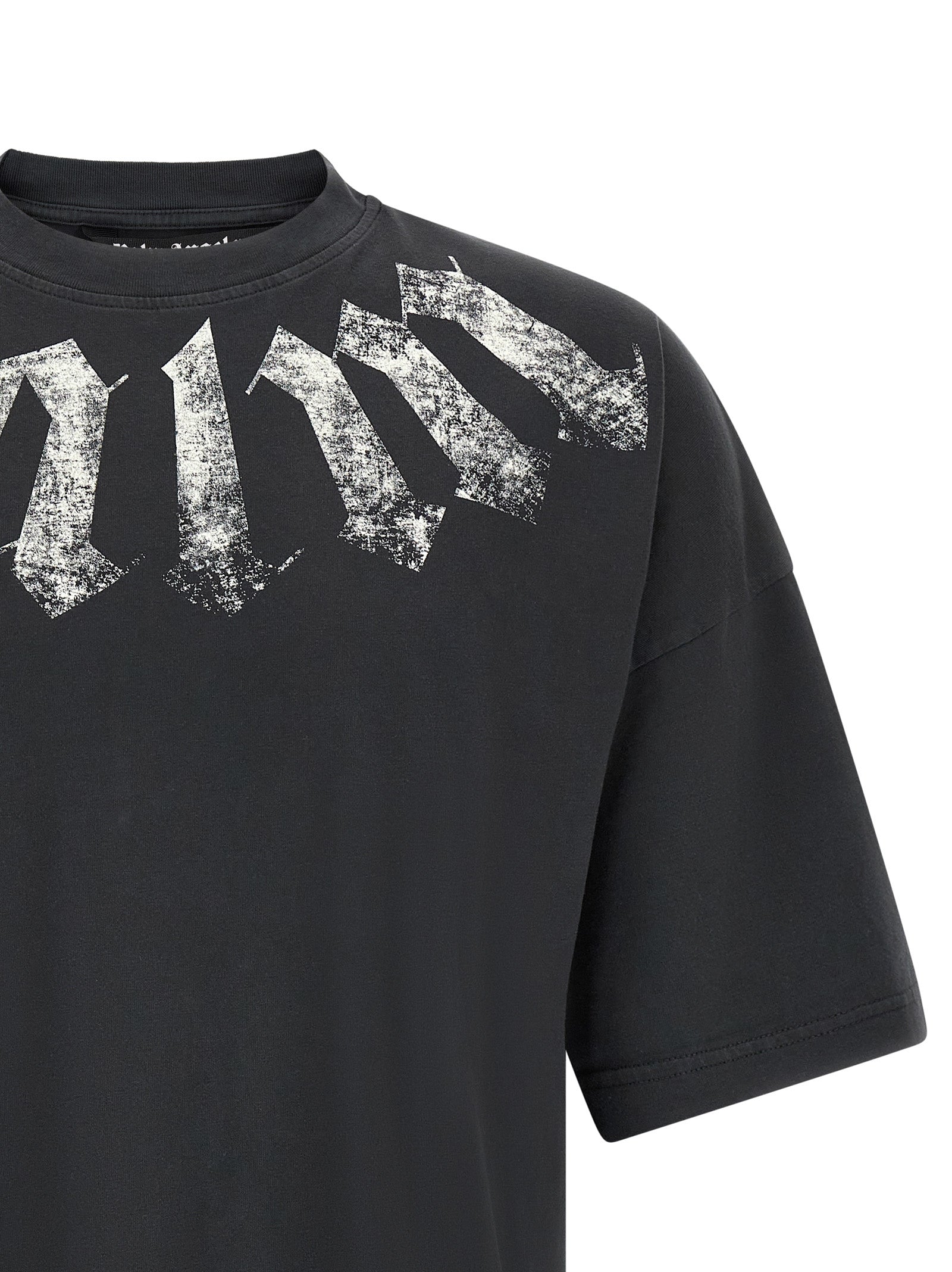 Palm Angels Schwarzes Baumwoll-T-Shirt
