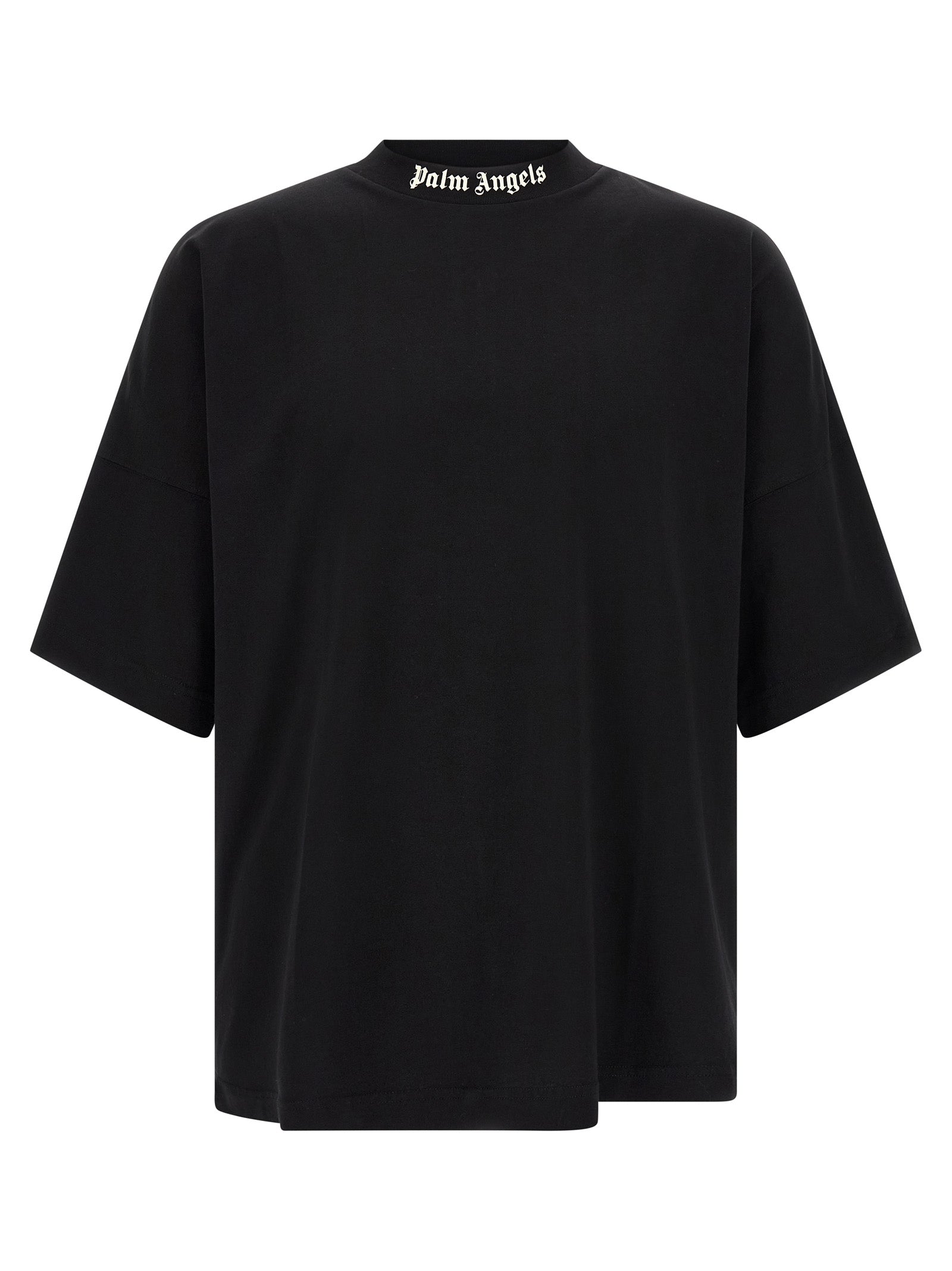 Palm Angels Schwarzes Baumwoll-T-Shirt