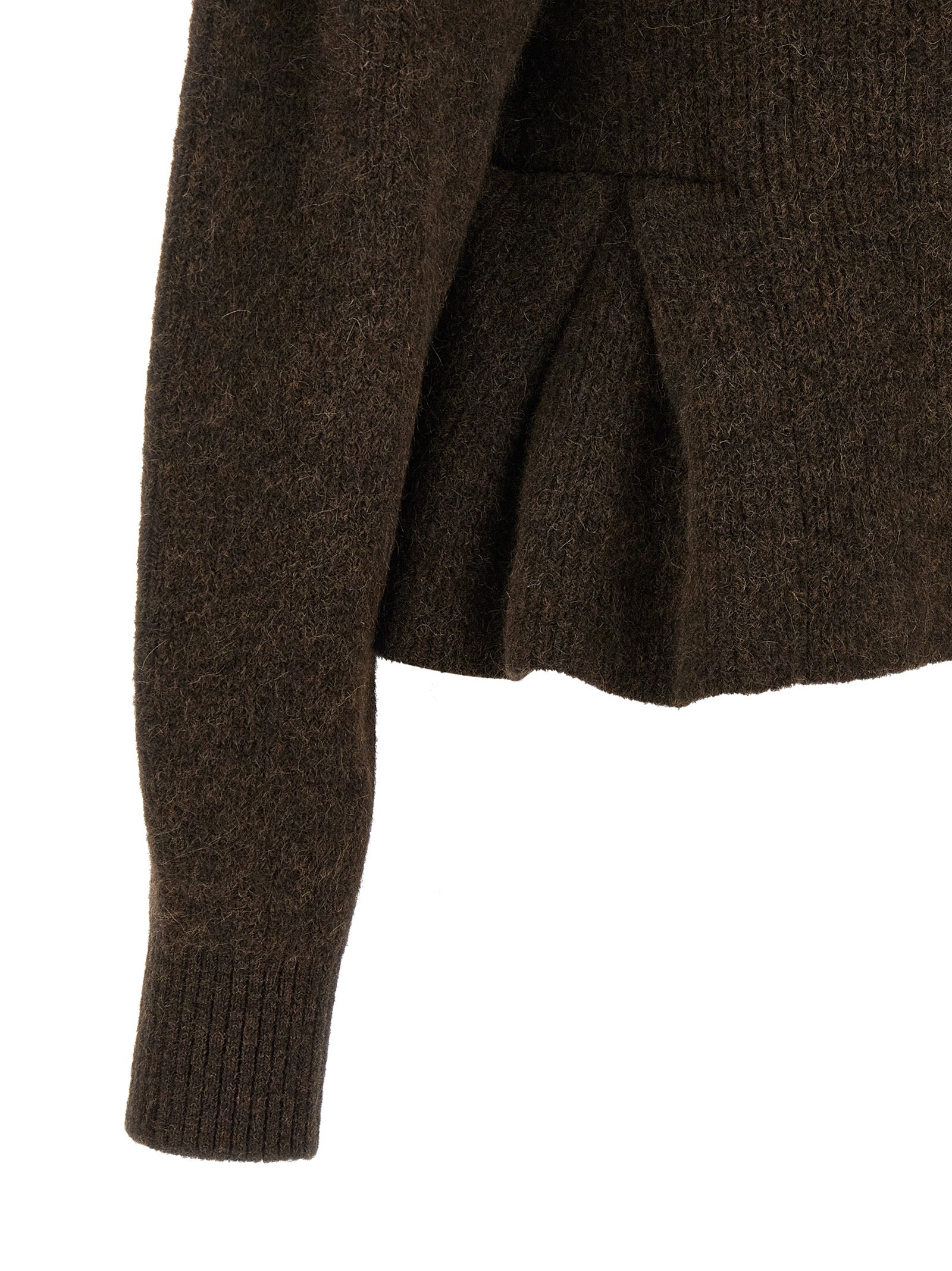 ROTATE BIRGER CHRISTENSEN Brauner Wollcardigan
