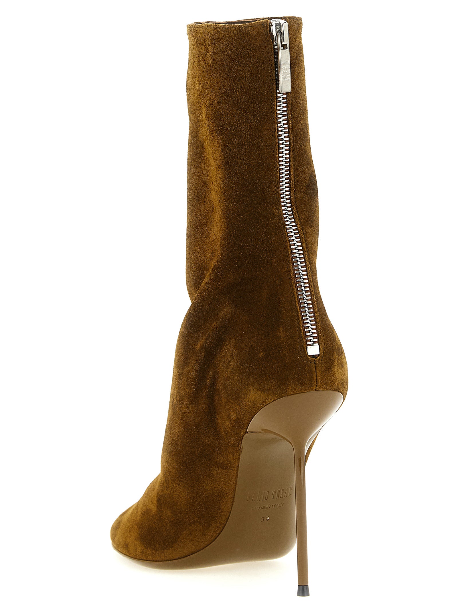 Paris Texas Ankle Boots aus braunem Kalbsleder