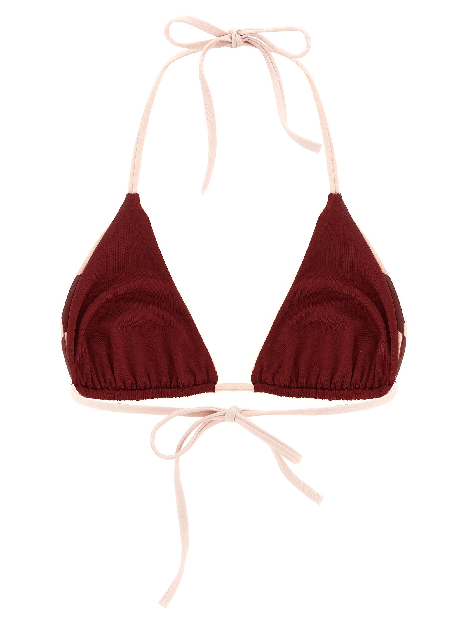 Fendi Bordeaux-farbener Polyester-Bikini