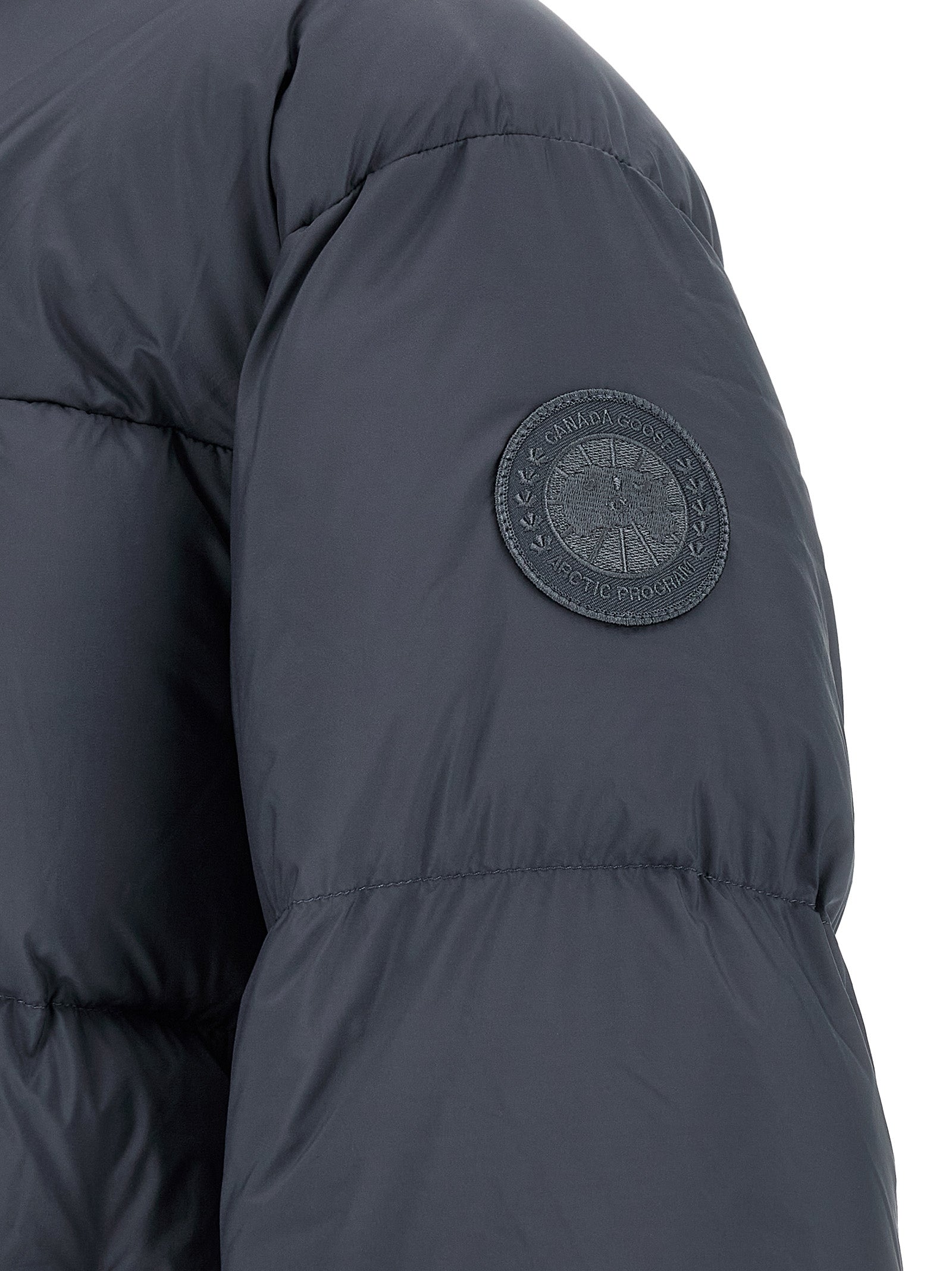 Canada Goose Graue Polyamid-Jacke in voller Länge