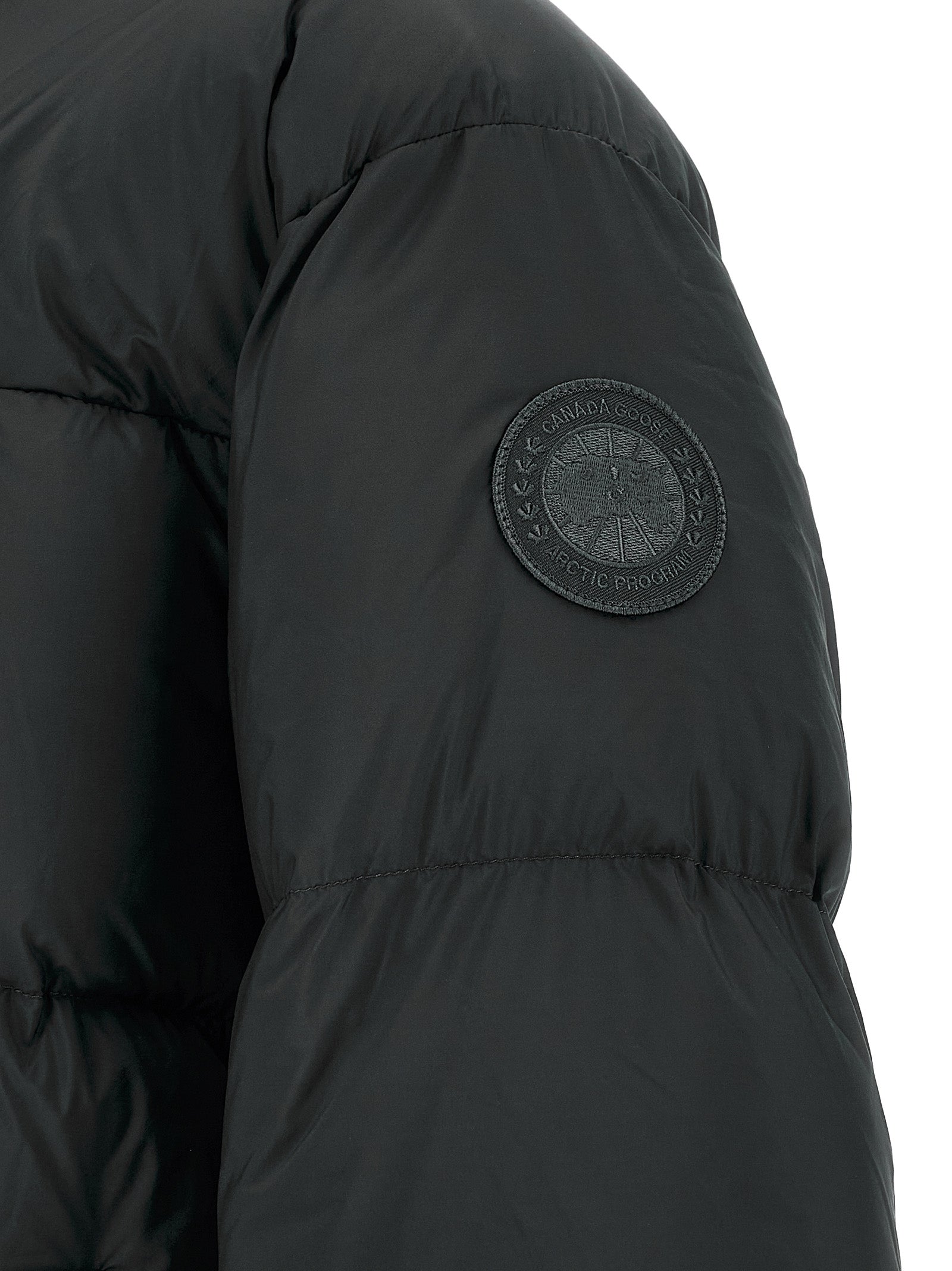 Canada Goose Schwarze Polyamid-Jacke in voller Länge