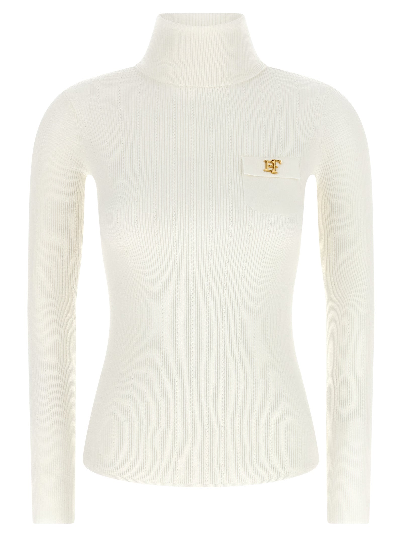 Elisabetta Franchi Weiße Lycra-Strickjacke