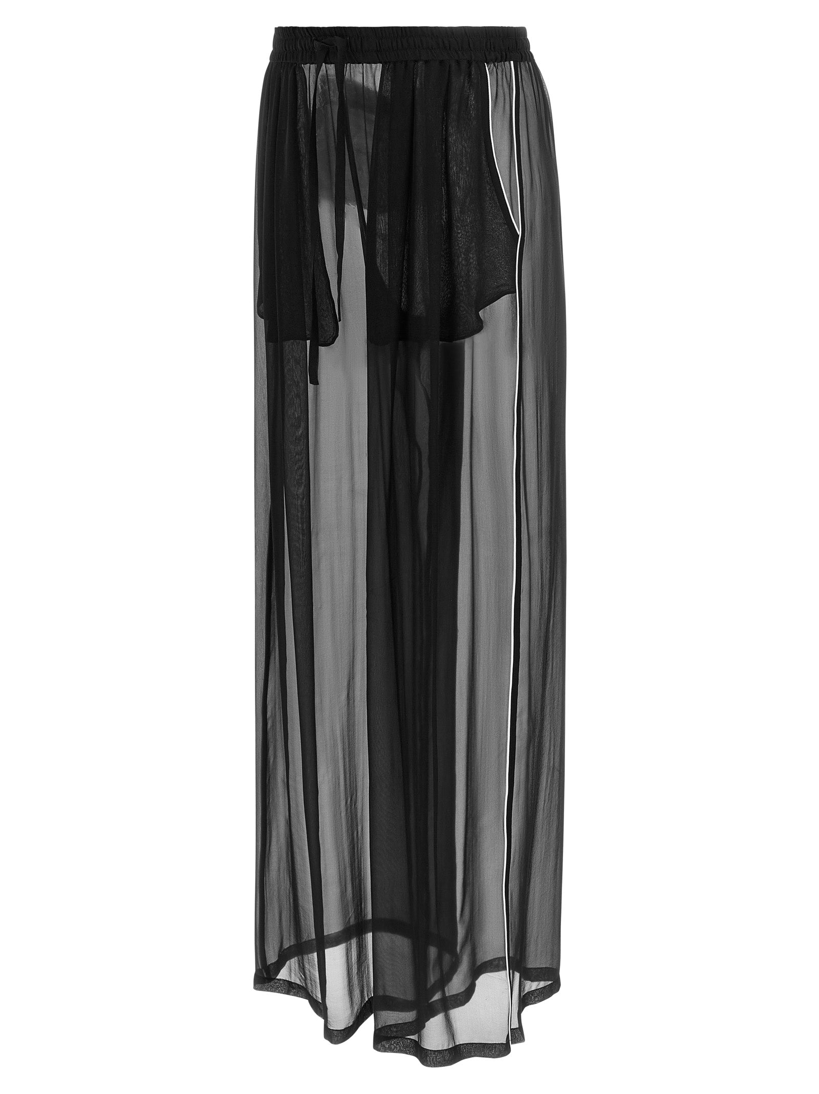Dolce & Gabbana Schwarze Seiden-Freizeithose