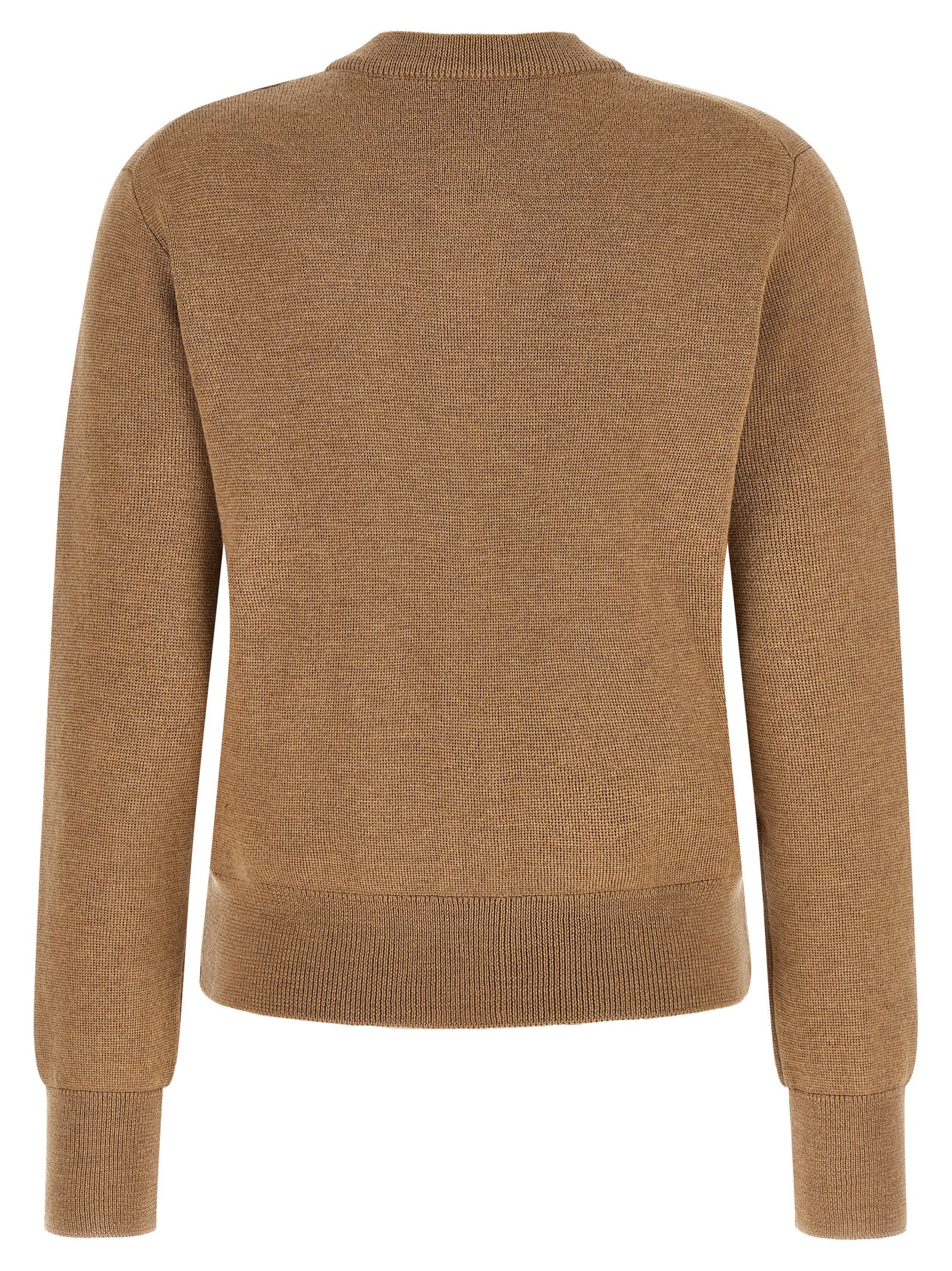 Ami Paris Beige Wollstrickjacke
