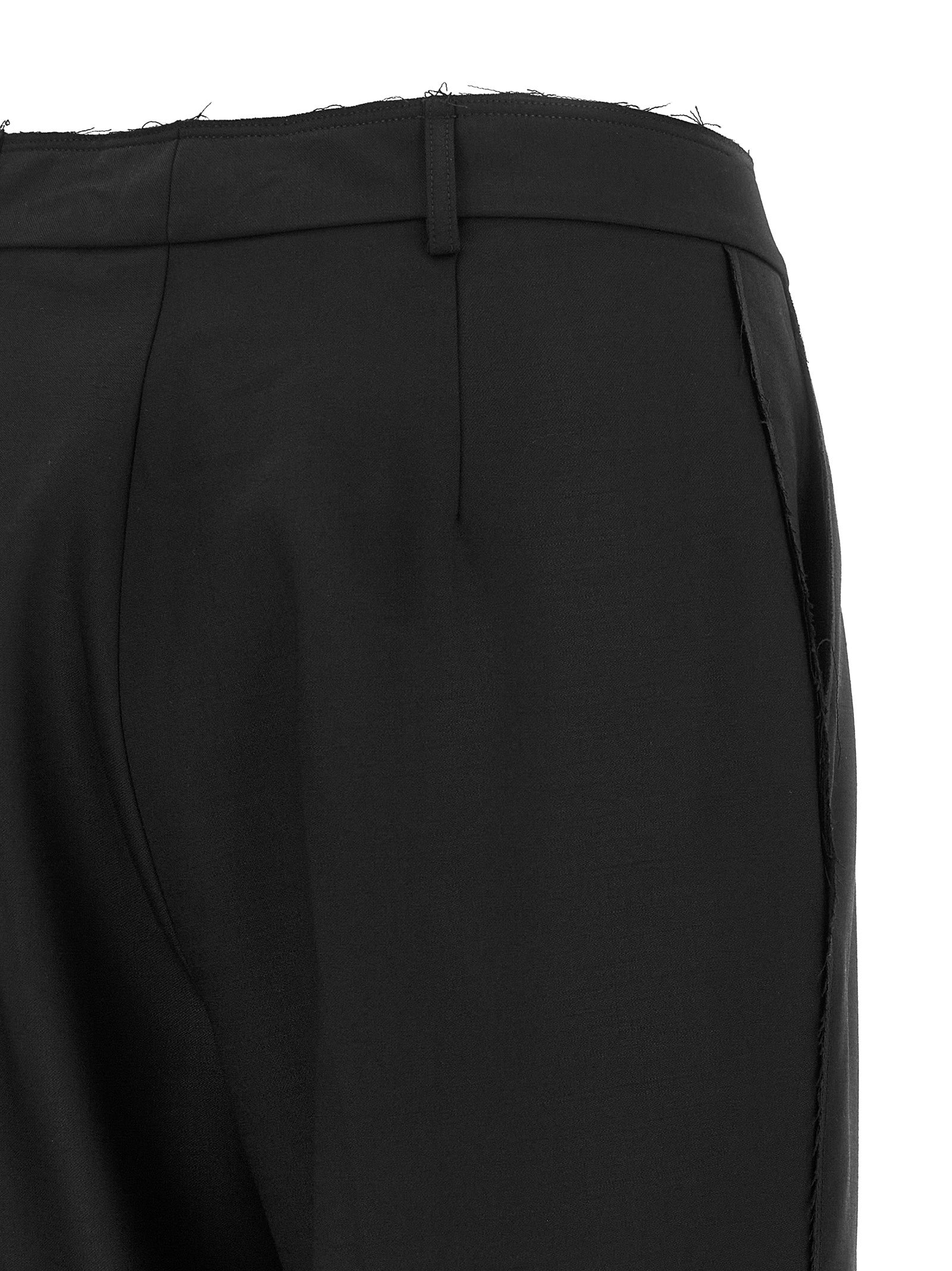 Gianluca Capannolo Schwarze Cropped Hose aus Wolle