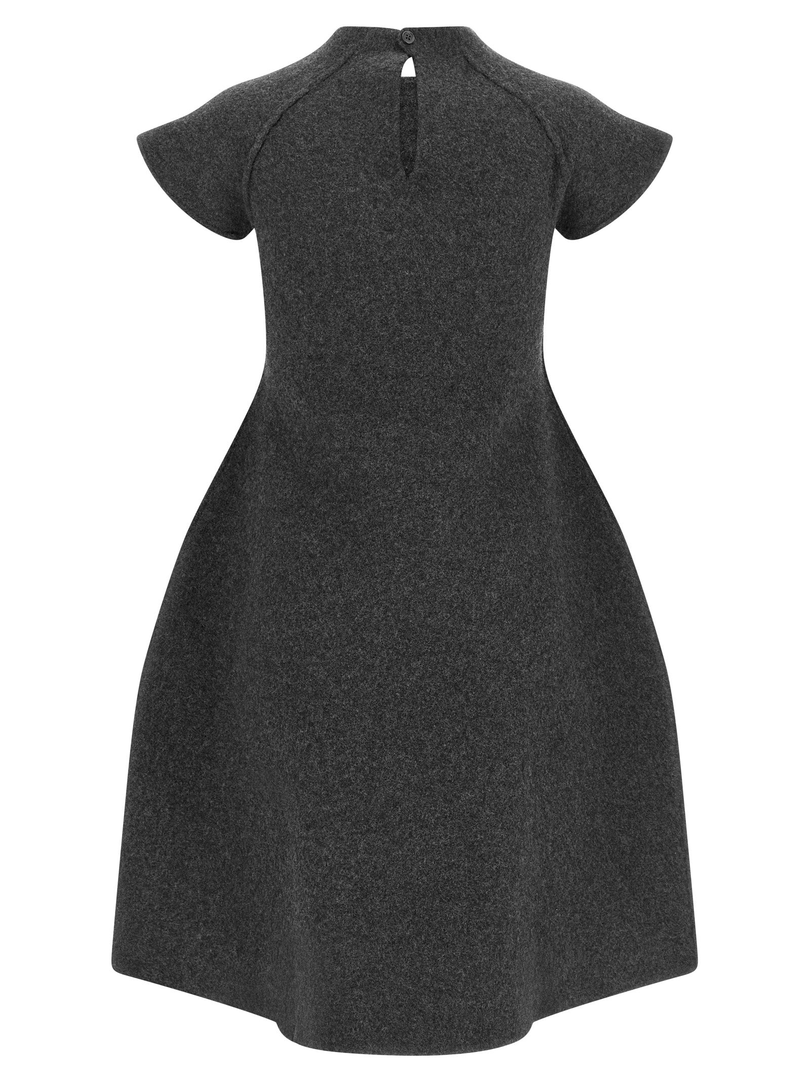 Jil Sander Graues Midikleid aus reiner Schurwolle