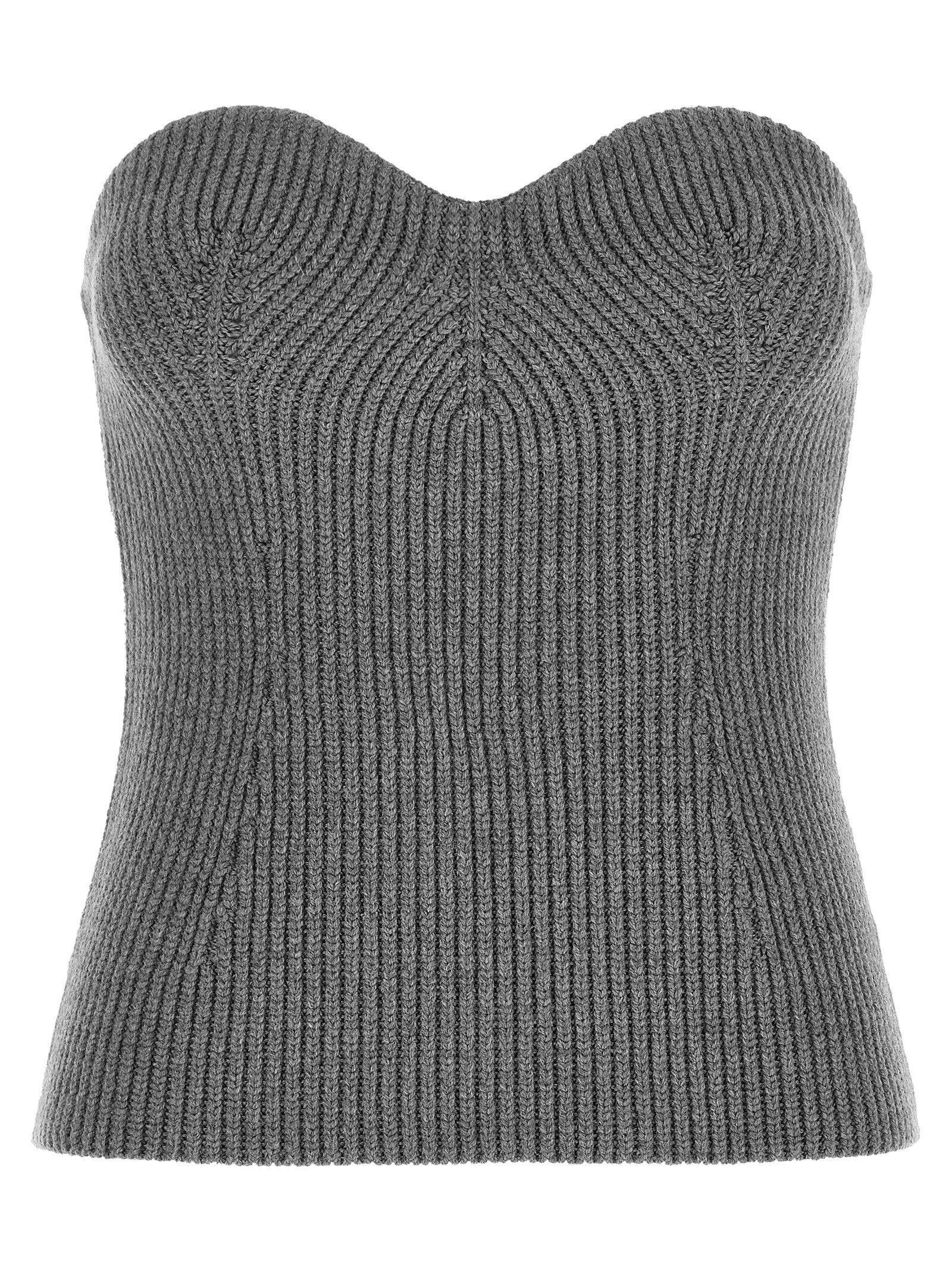 Jil Sander Graue Bluse aus reiner Schurwolle