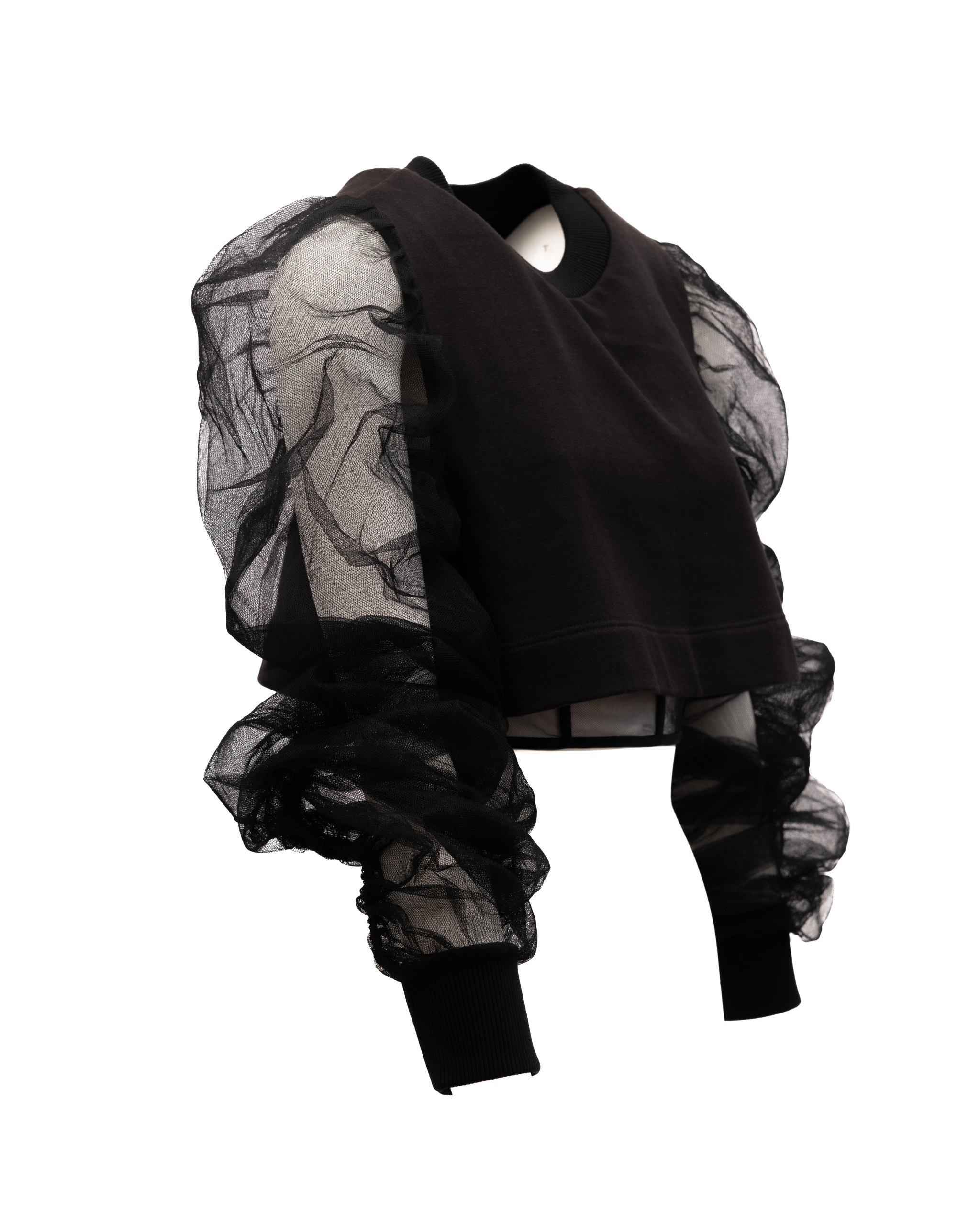 Alexander McQueen Damen Baumwoll-Langarm-Croptop