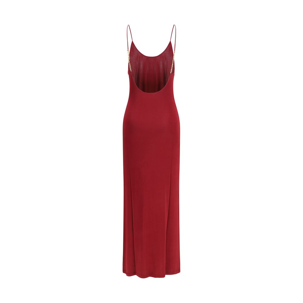 Saint Laurent Bordeaux Viskose Freizeitkleid