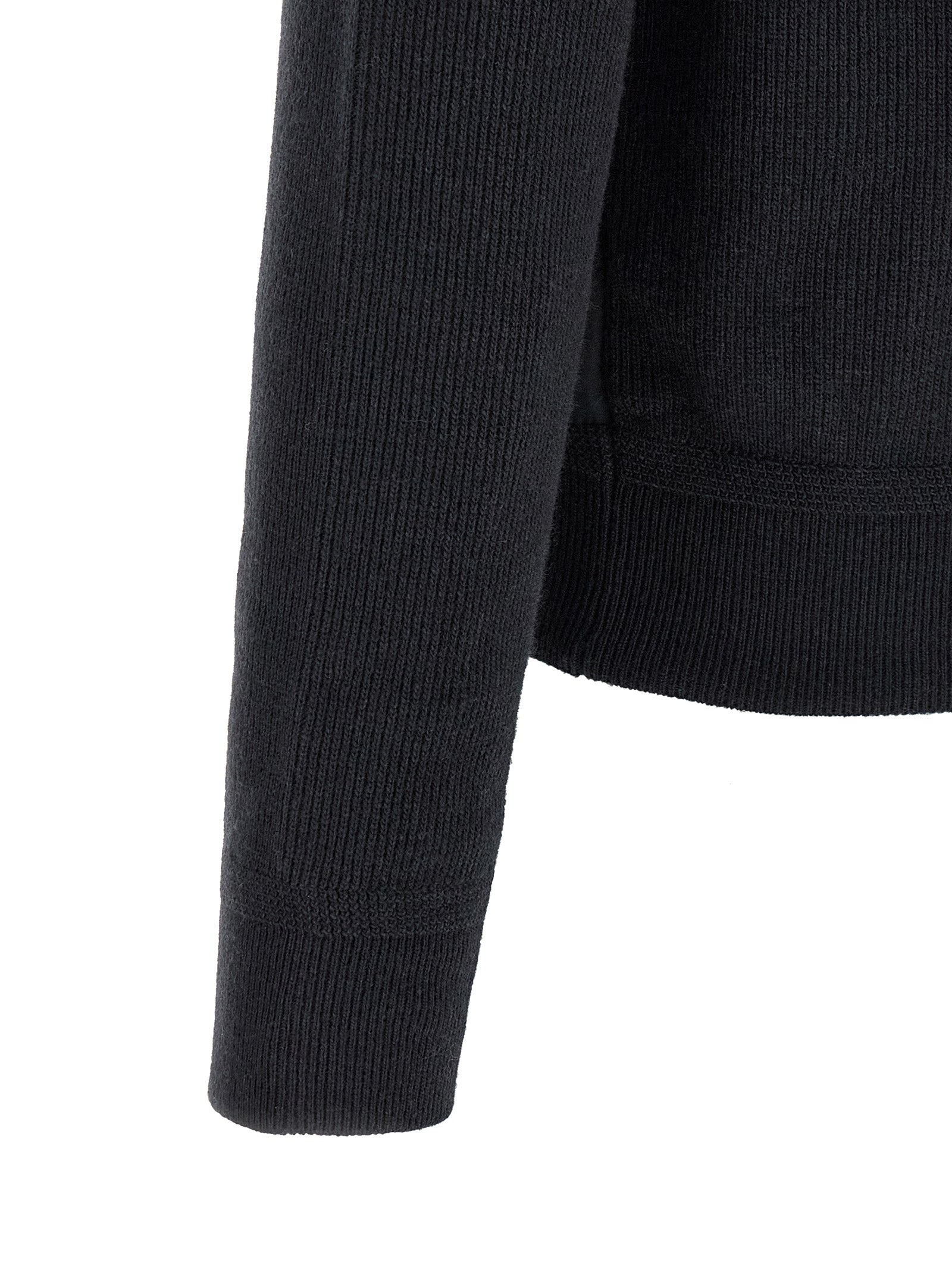 Moncler Blauer Leder-Cardigan