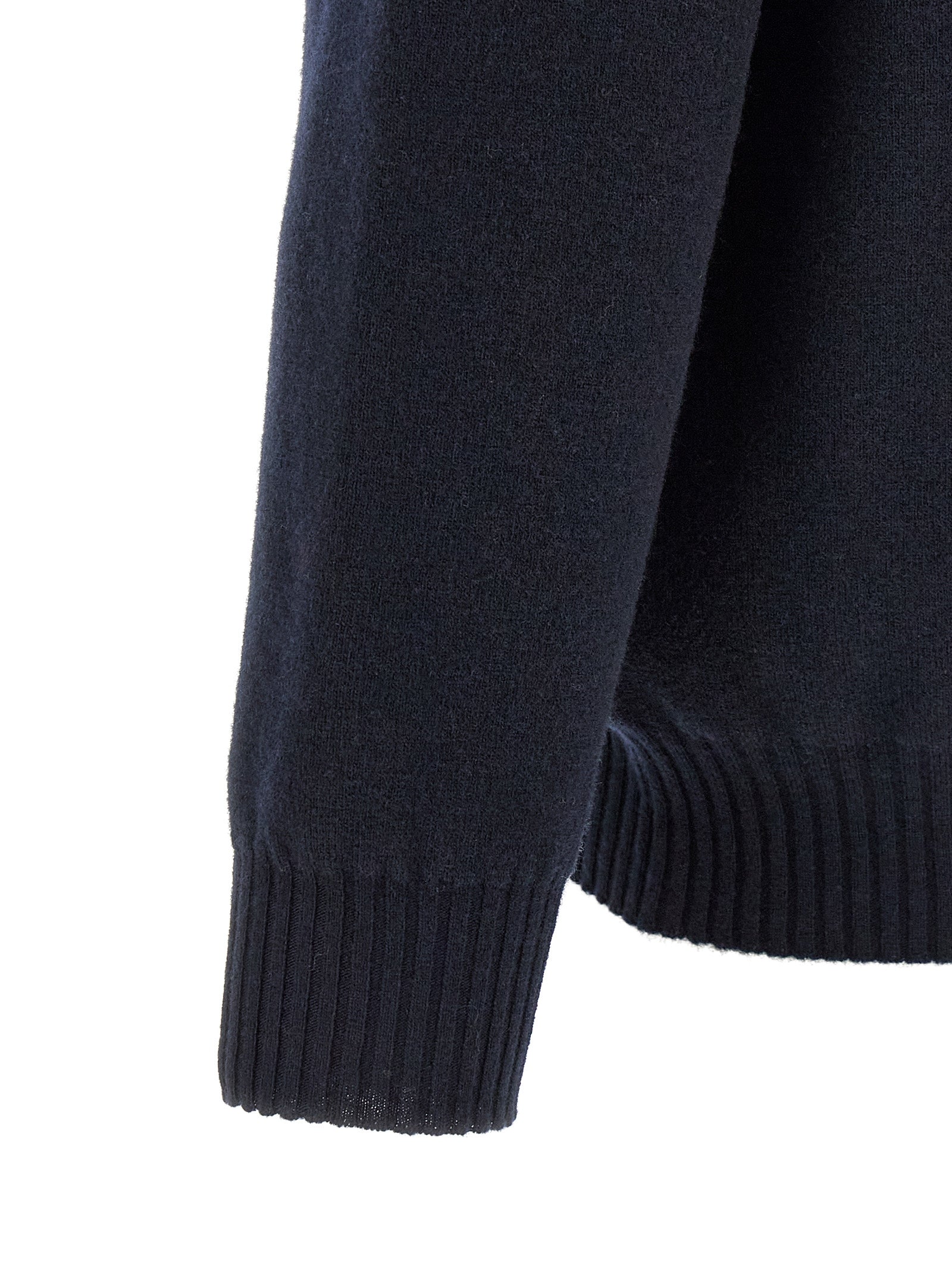 Roberto Collina Polohemd aus blauer Merinowolle