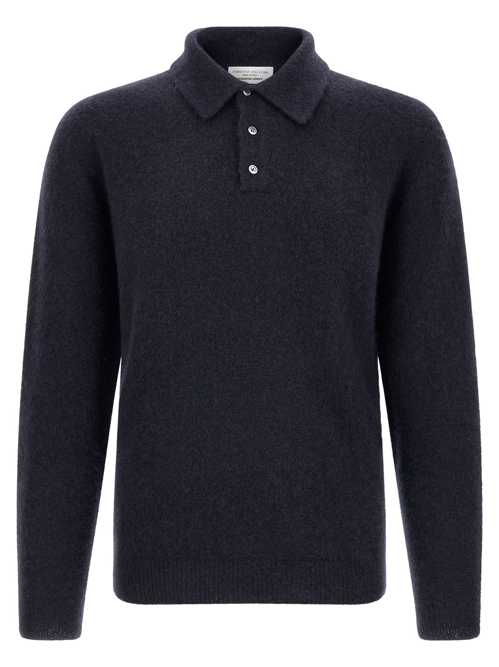Roberto Collina Blaues Kaschmir-Poloshirt
