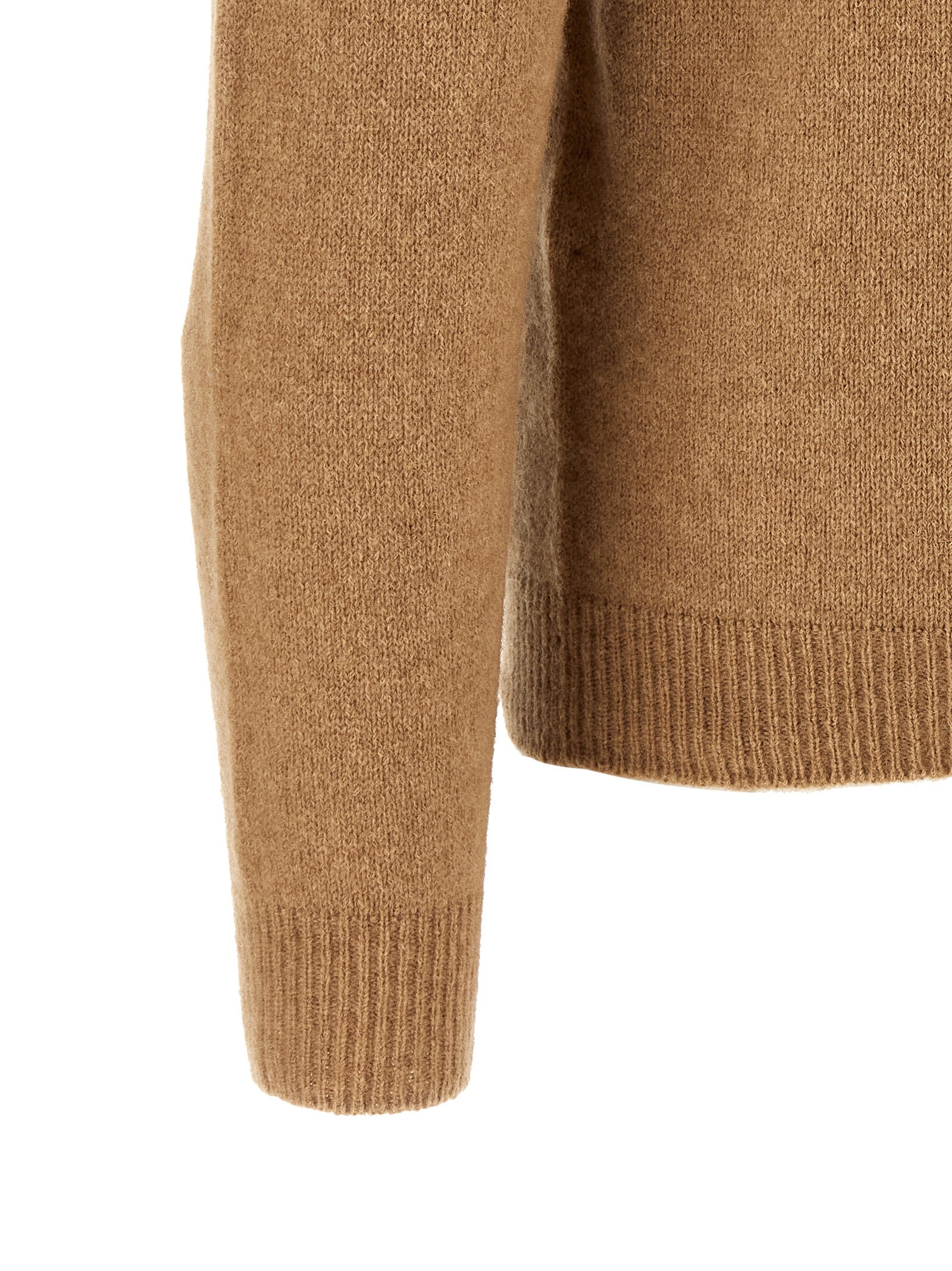 Roberto Collina Beige Wollstrickjacke