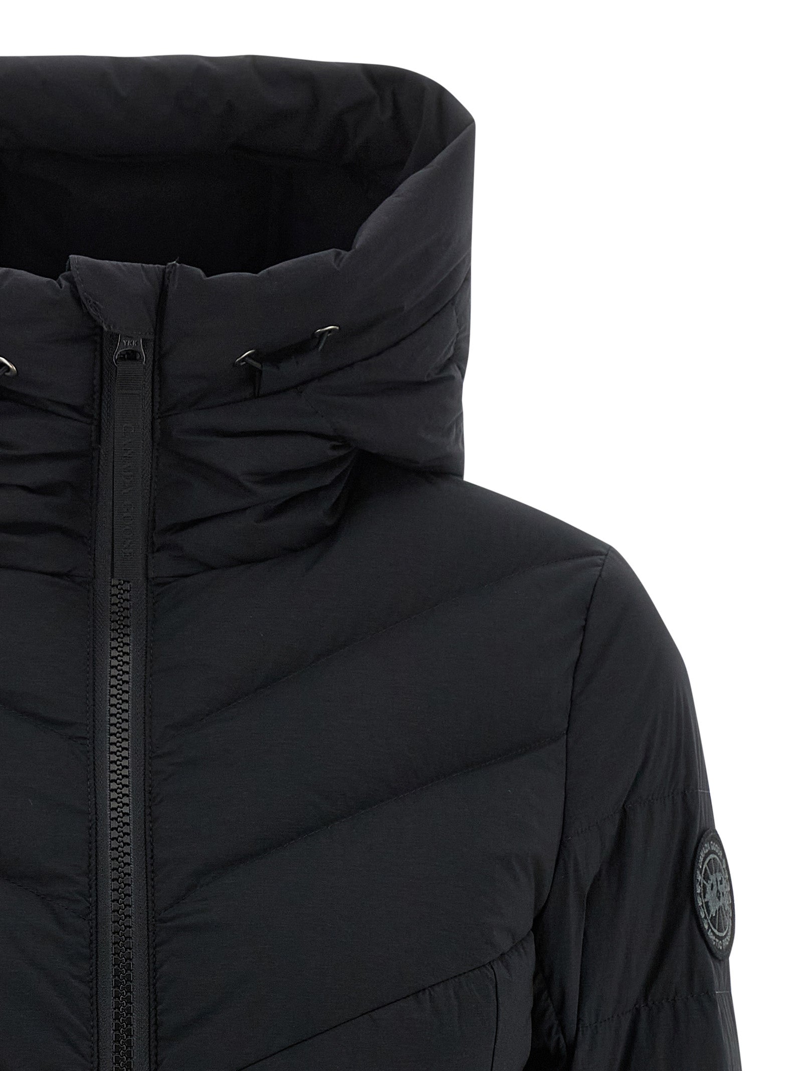 Canada Goose Schwarze Polyamid-Jacke in voller Länge