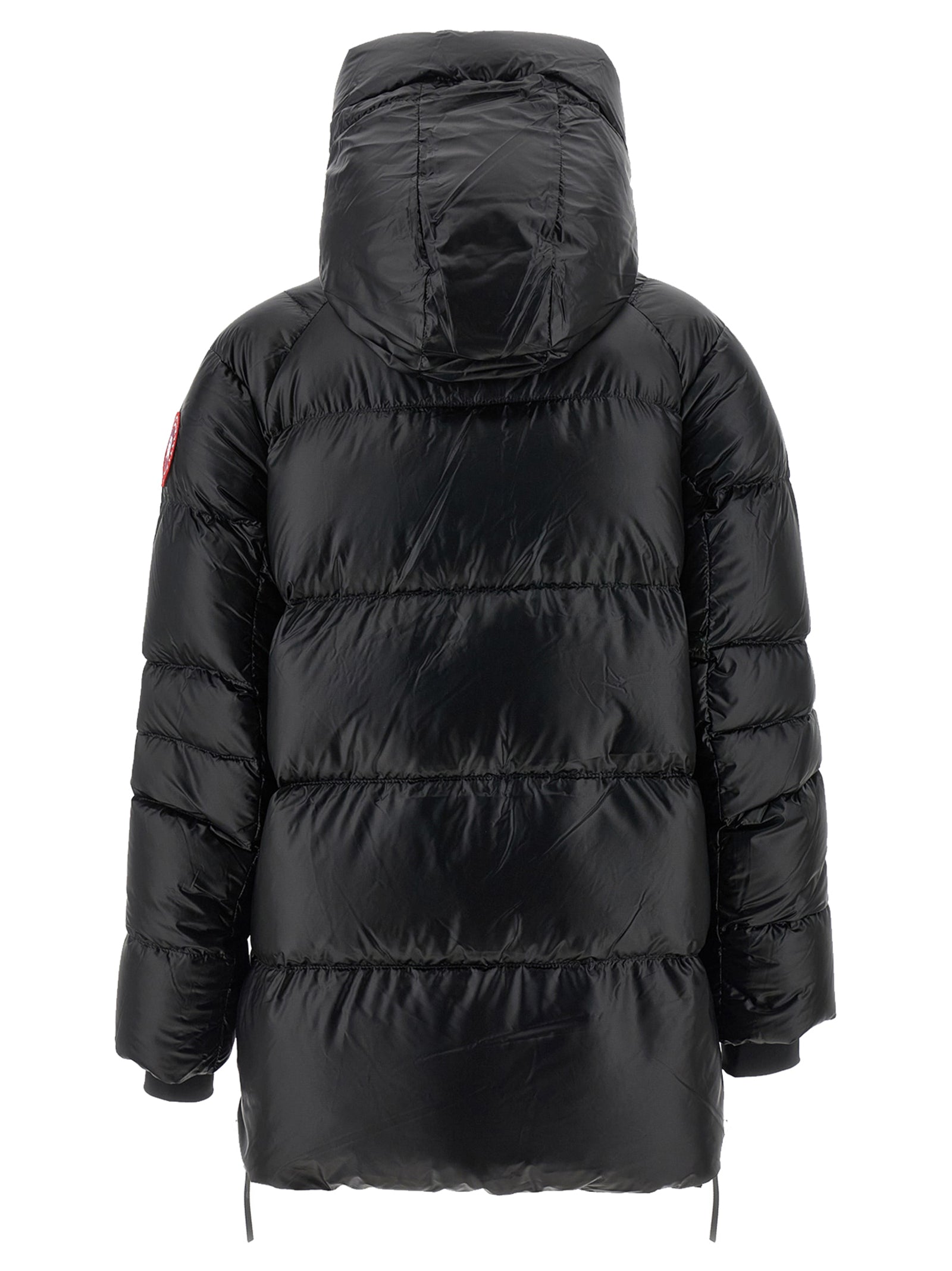 Canada Goose Schwarze Polyamid-Jacke in voller Länge