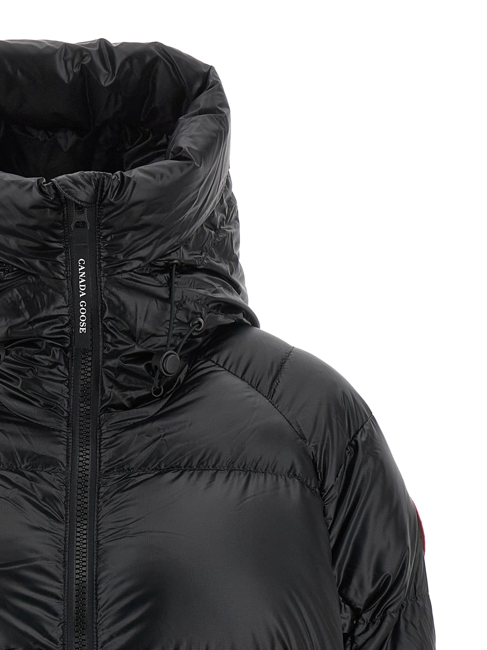 Canada Goose Schwarze Polyamid-Jacke in voller Länge