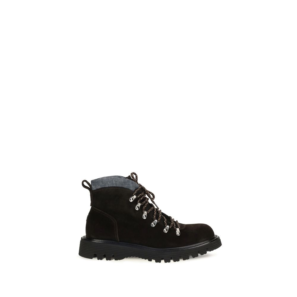 Fratelli Rossetti Braune Schnürstiefel aus Wildleder