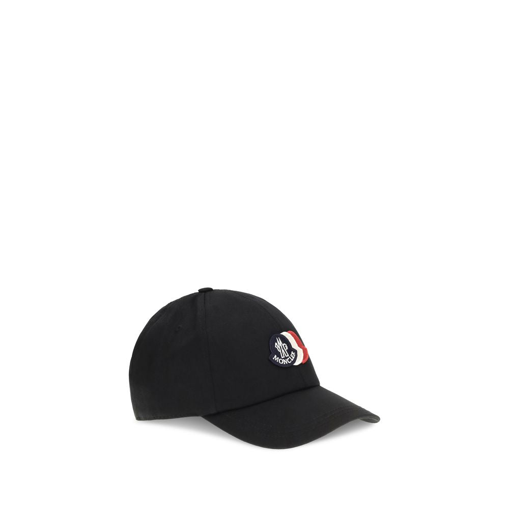 Moncler Schwarze Baumwollkappe (Baseball Cap)
