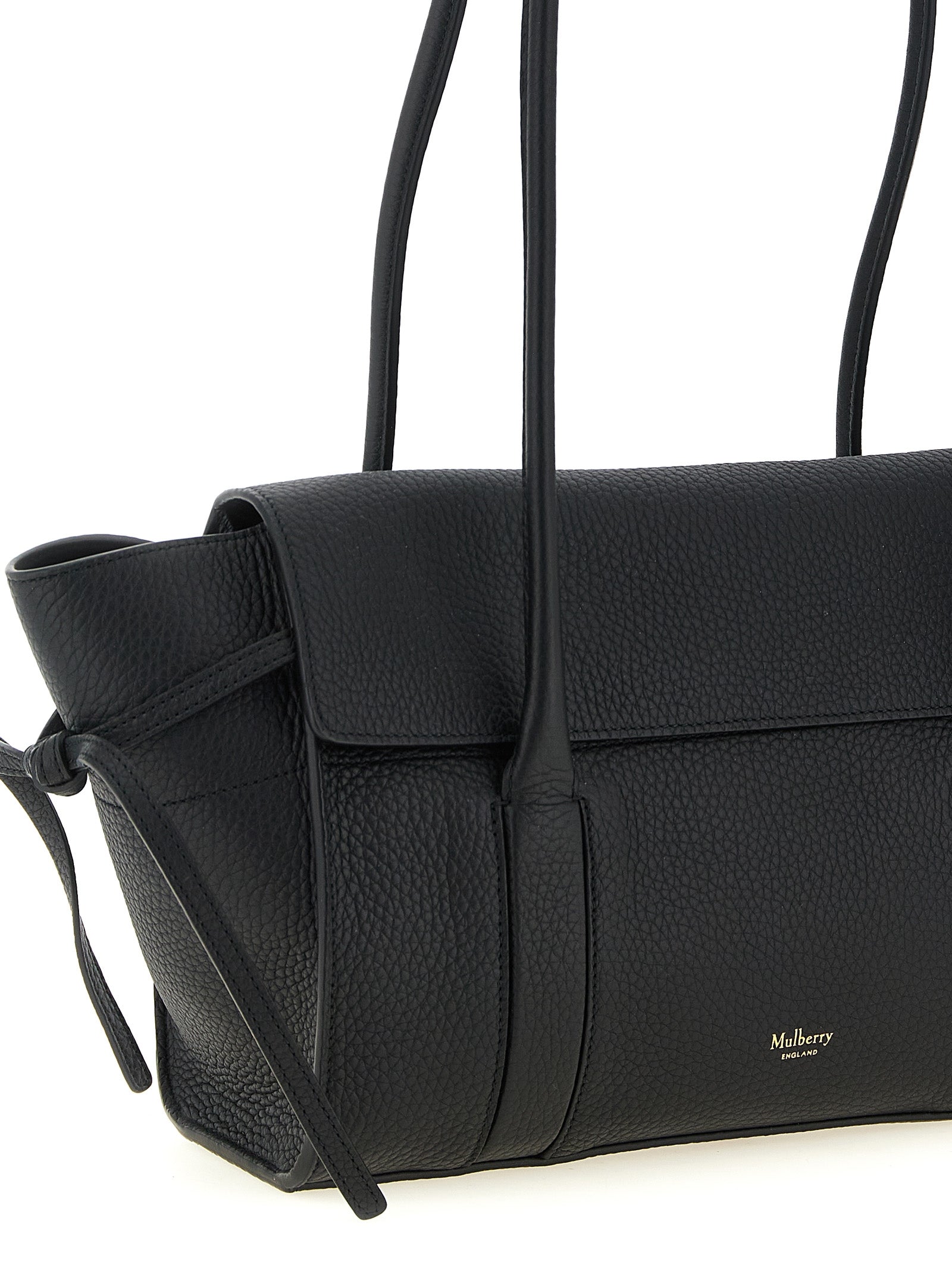 Mulberry Schwarze Kalbsleder-Schultertasche