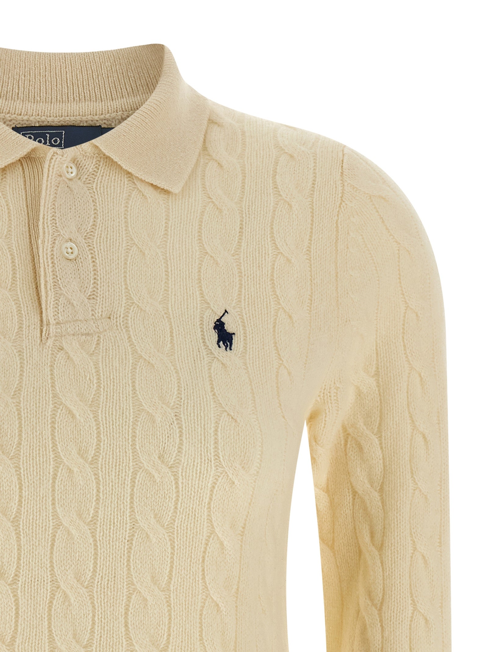 Polo Ralph Lauren Weißes Woll-Poloshirt