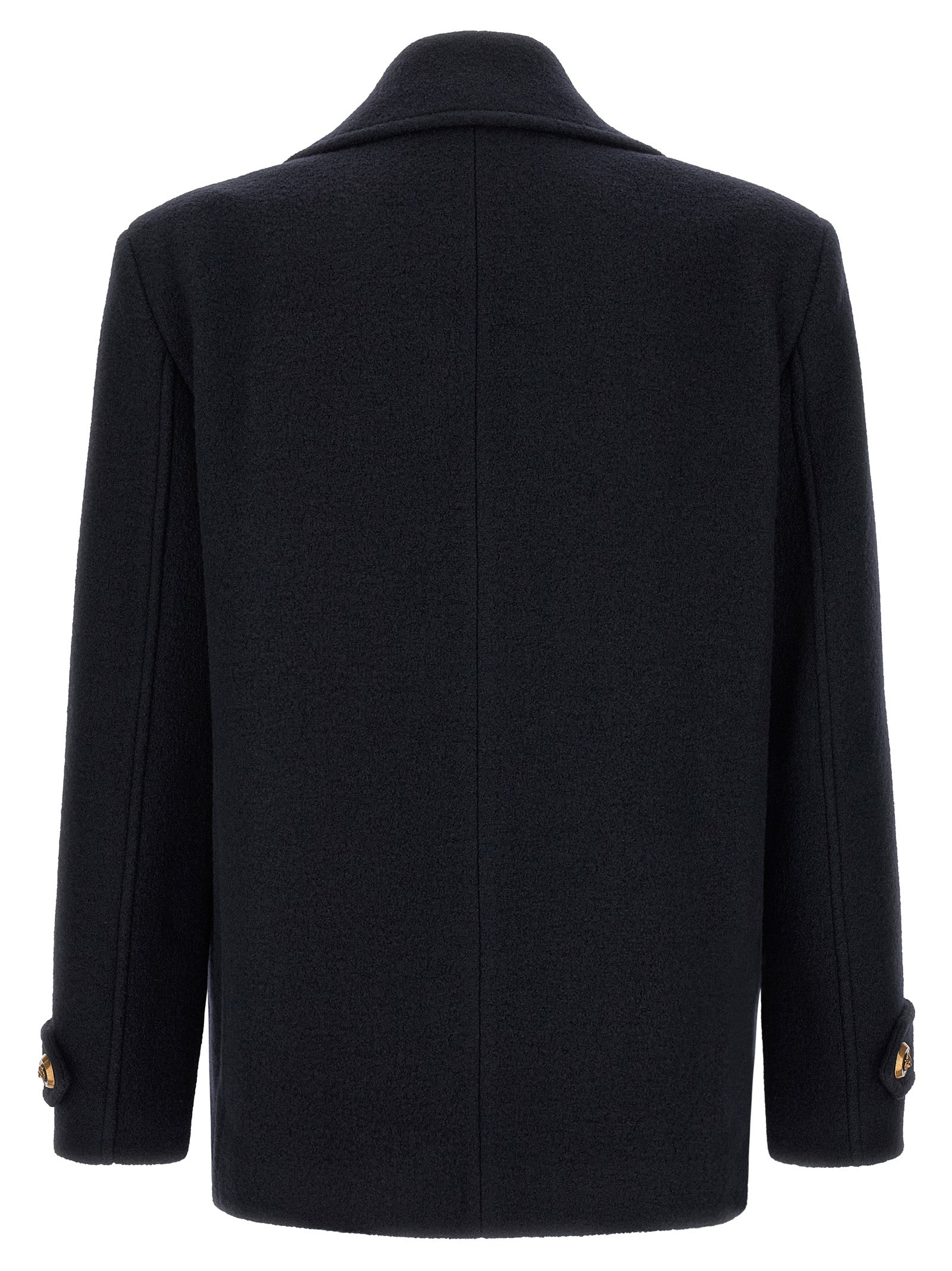 Balmain Blauer Sakko aus reiner Schurwolle